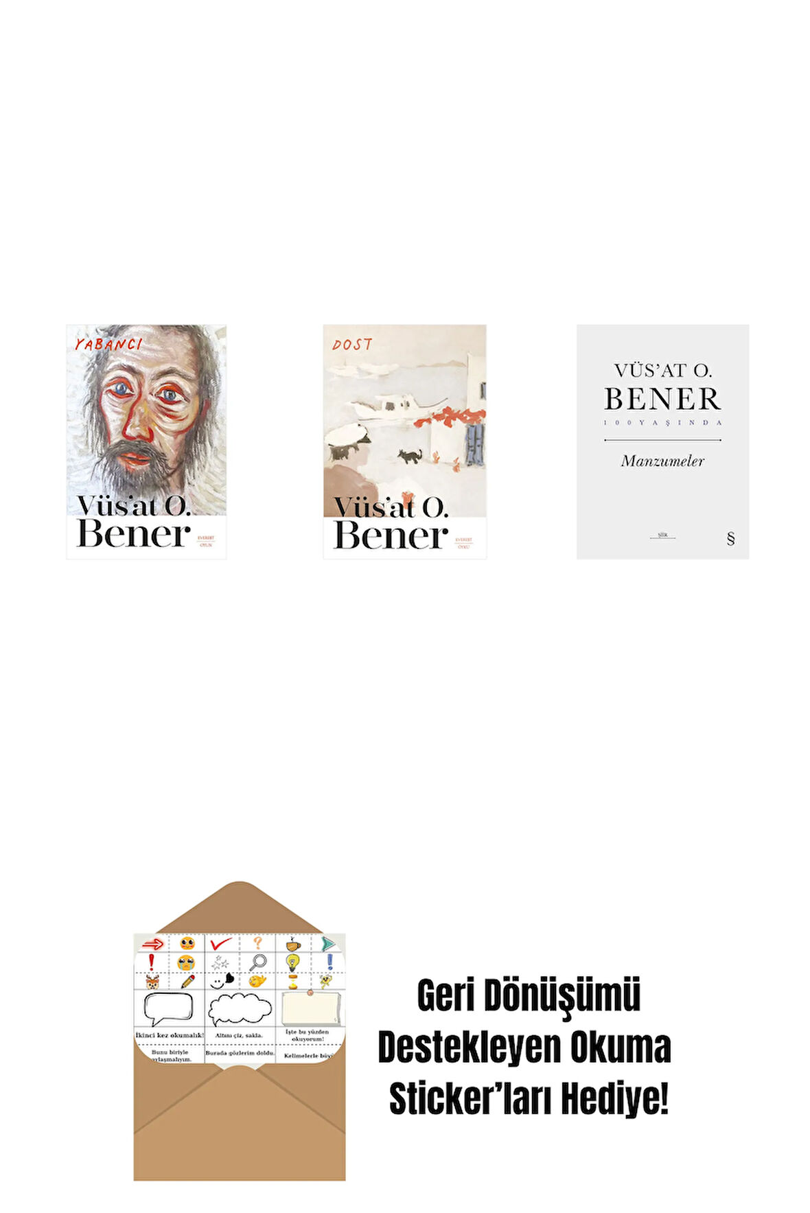 Yabancı + Dost + Manzumeler (Ciltli) + Okuma Sticker'ları
