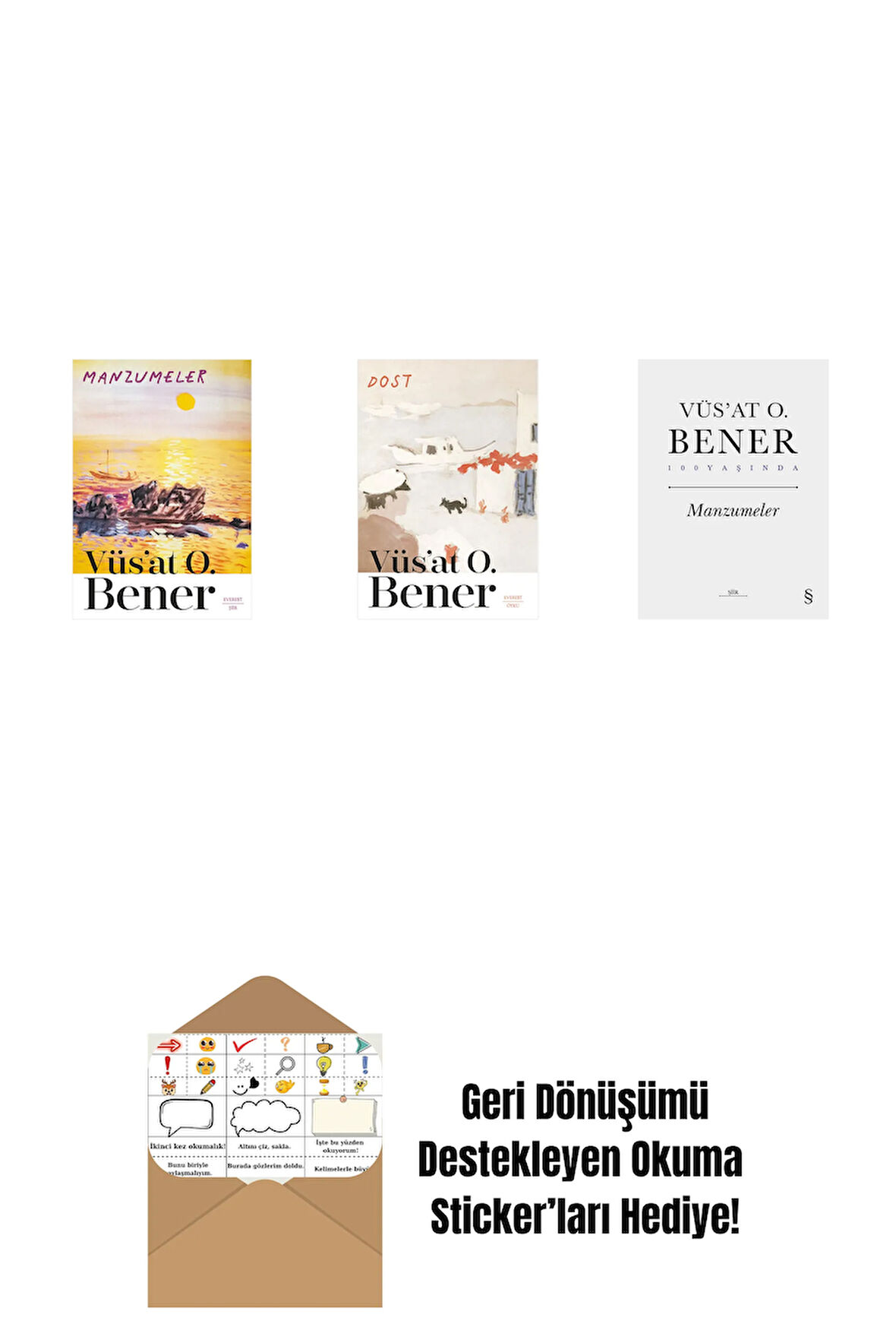 Manzumeler + Dost + Manzumeler (Ciltli) + Okuma Sticker'ları