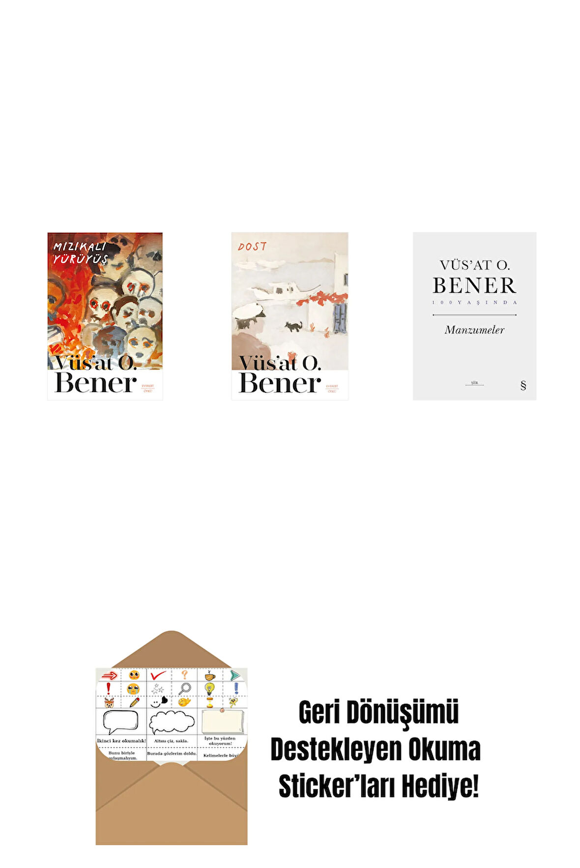 Mızıkalı Yürüyüş + Dost + Manzumeler (Ciltli) + Okuma Sticker'ları