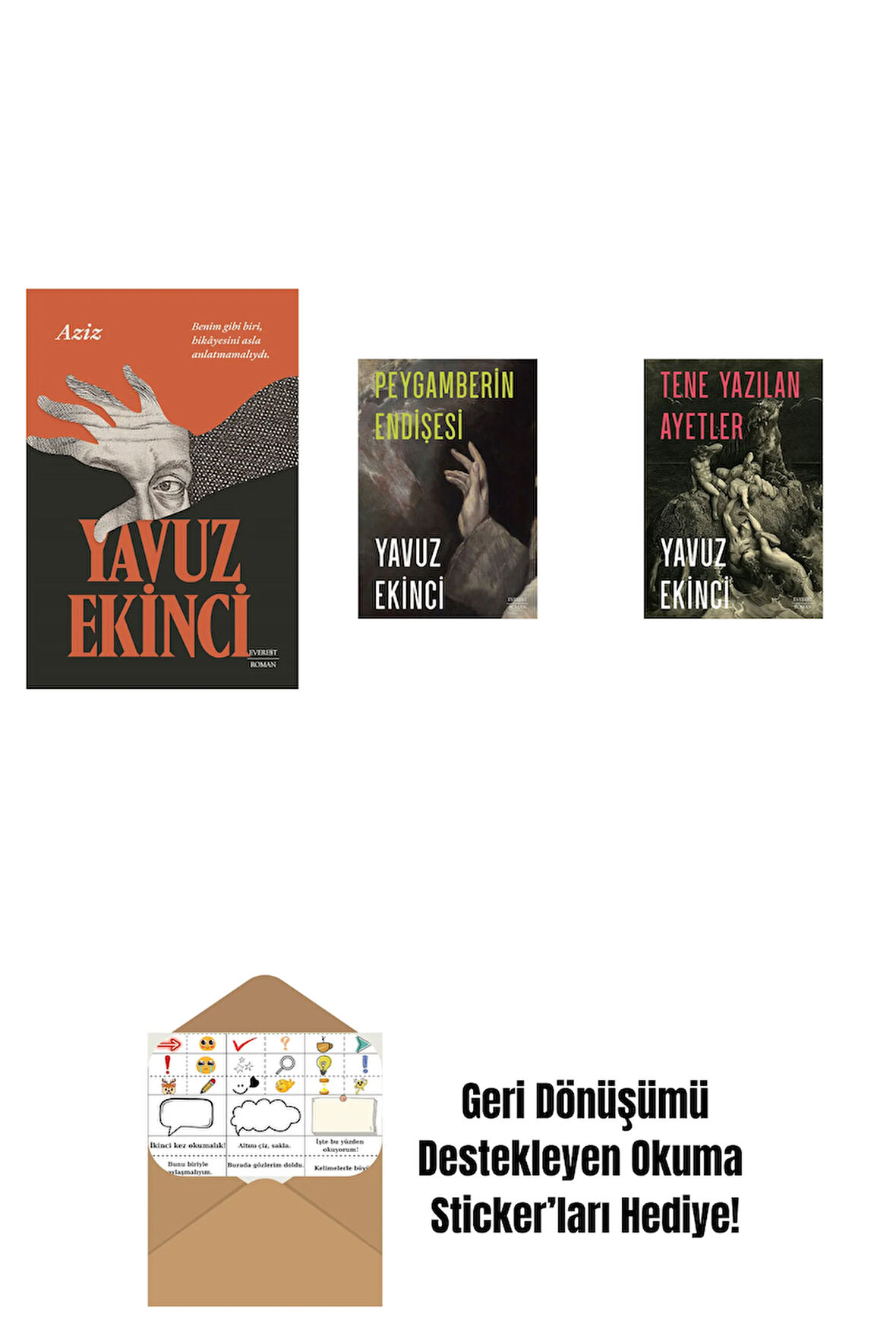 Aziz + Peygamberin Endişesi + Tene Yazılan Ayetler + Okuma Sticker'ları