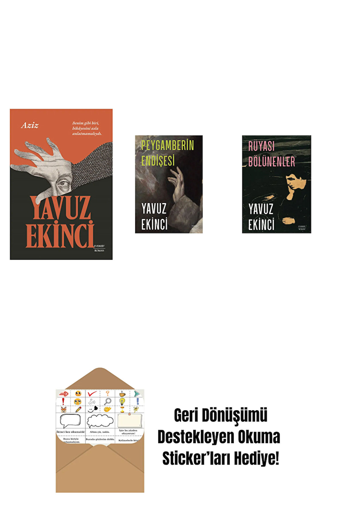 Aziz + Peygamberin Endişesi + Rüyası Bölünenler + Okuma Sticker'ları