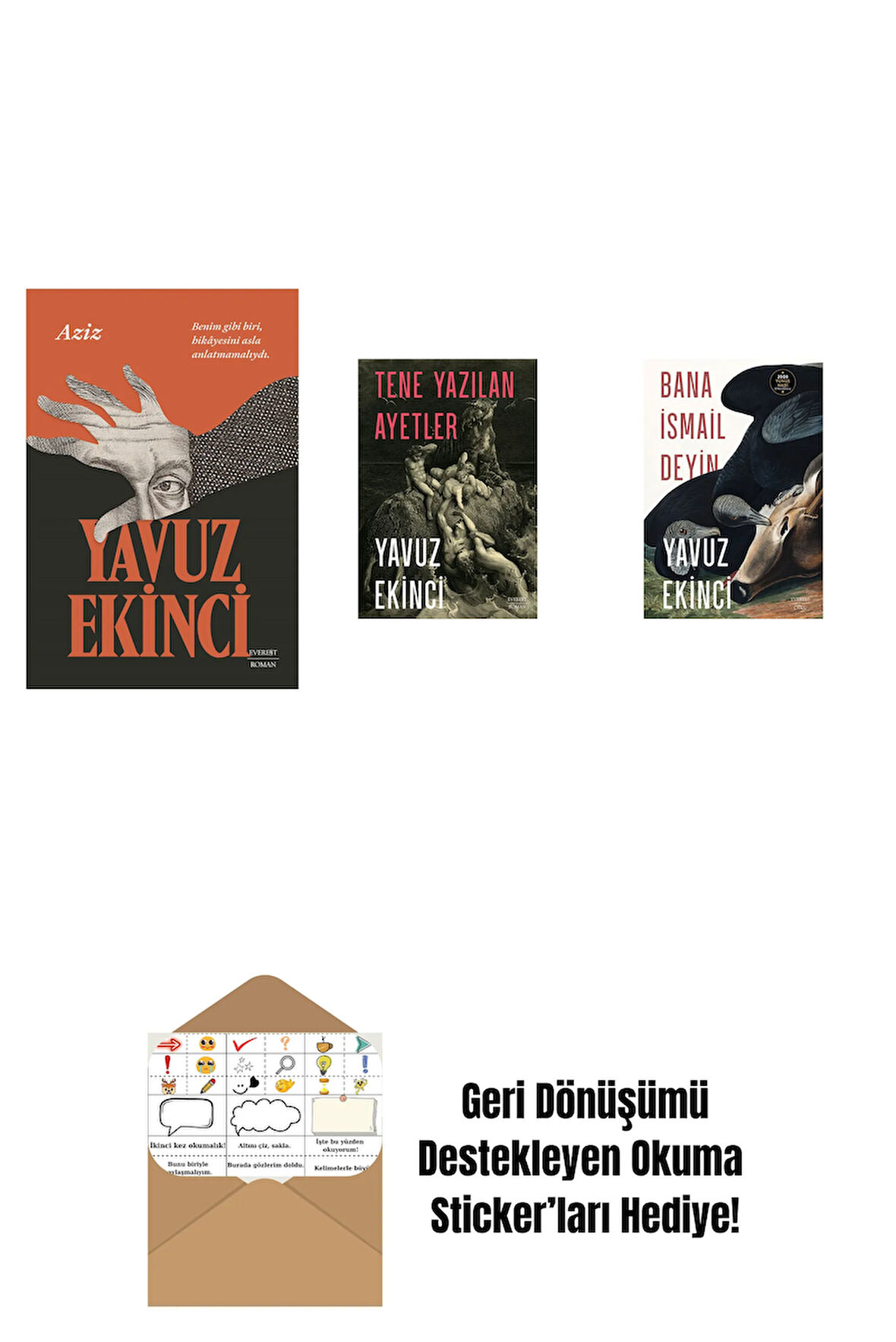 Aziz + Tene Yazılan Ayetler + Bana İsmail Deyin + Okuma Sticker'ları