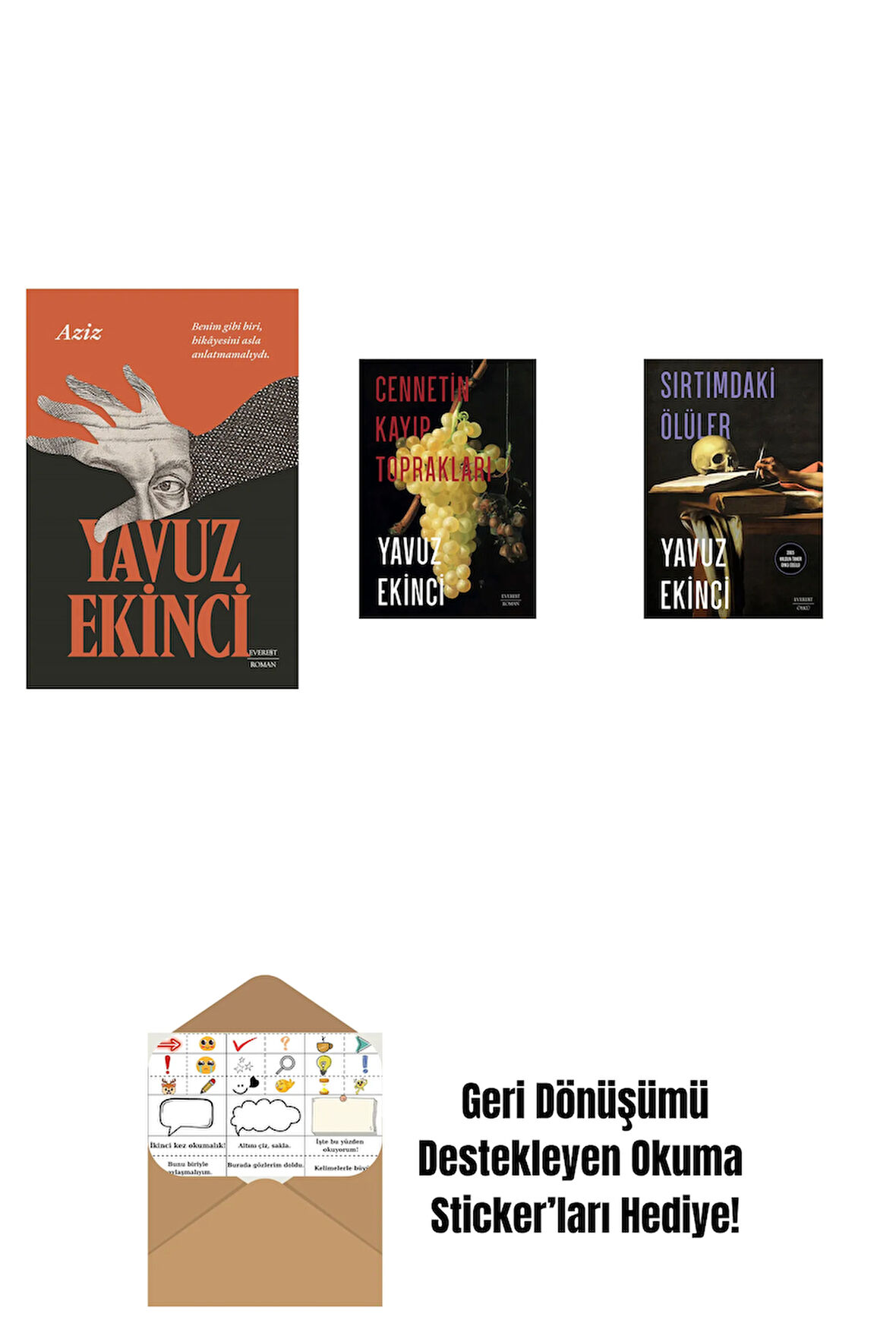 Aziz + Cennetin Kayıp Toprakları + Sırtımdaki Ölüler + Okuma Sticker'ları