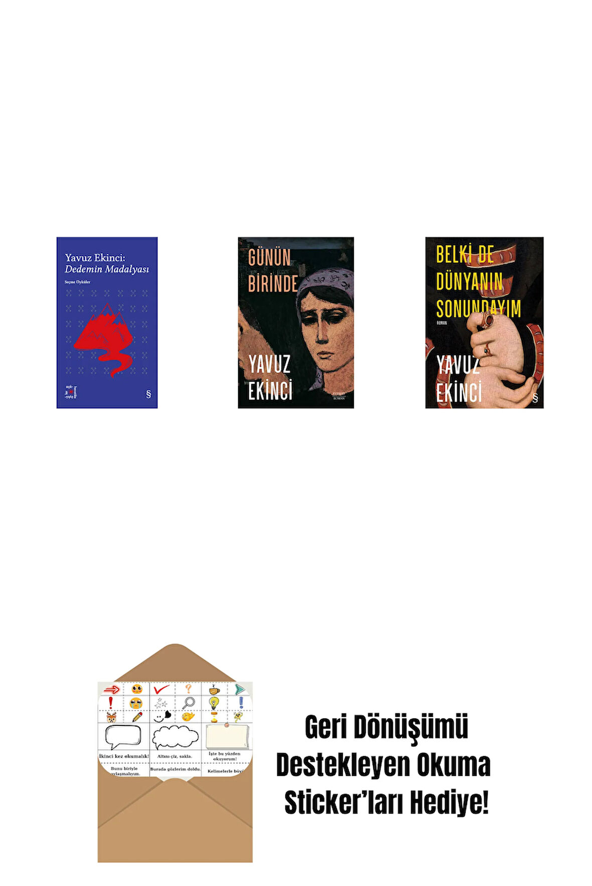 Everest Açıkhava 39 - Dedemin Madalyası + Günün Birinde + Belki de Dünyanın Sonundayım (Ciltli) + Okuma Sticker'ları