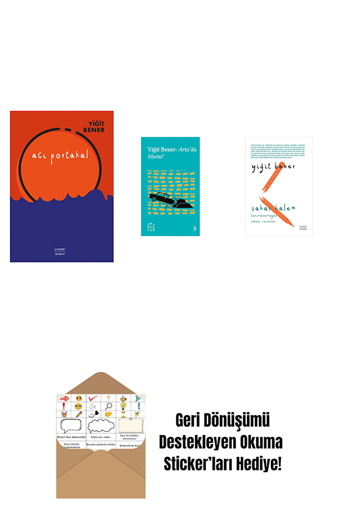 Acı Portakal + Everest Açıkhava 32 - Arta’da Morto! + Sakar Kalem + Okuma Sticker'ları