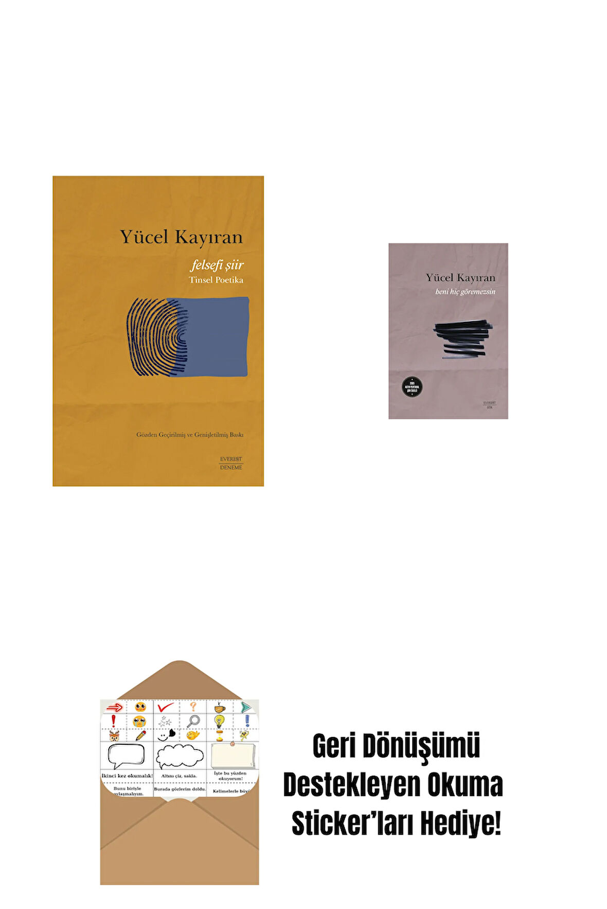 Felsefi Şiir - Tinsel Poetika + Beni Hiç Göremezsin + Okuma Sticker'ları