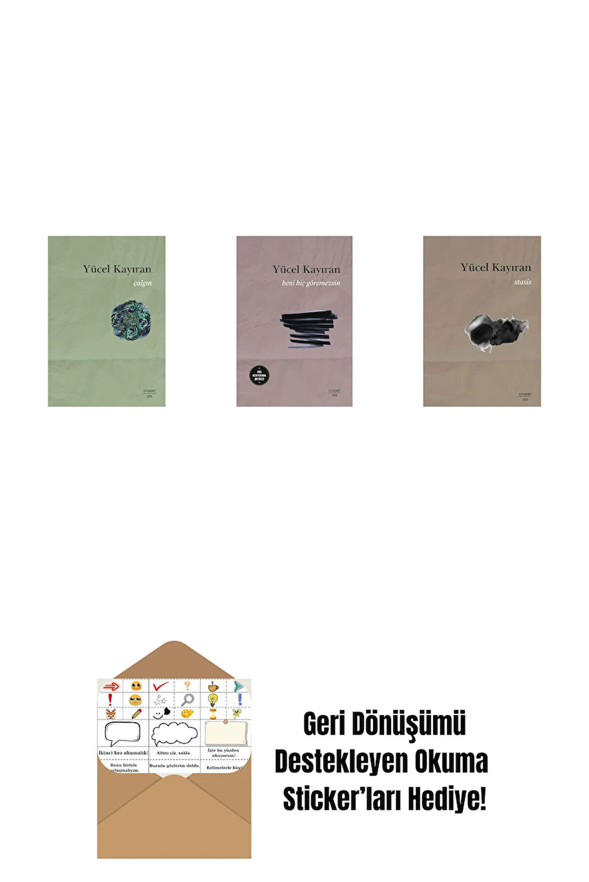 Çalgın + Beni Hiç Göremezsin + Stasis + Okuma Sticker'ları