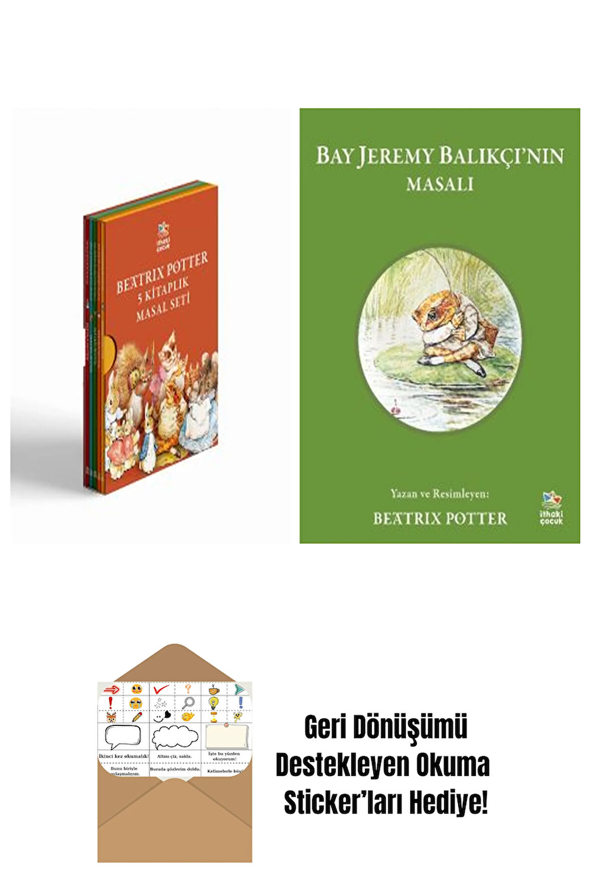 Beatrix Potter 5 Kitaplık Masal Seti + Bay Jeremy Balıkçı’nın Masalı
