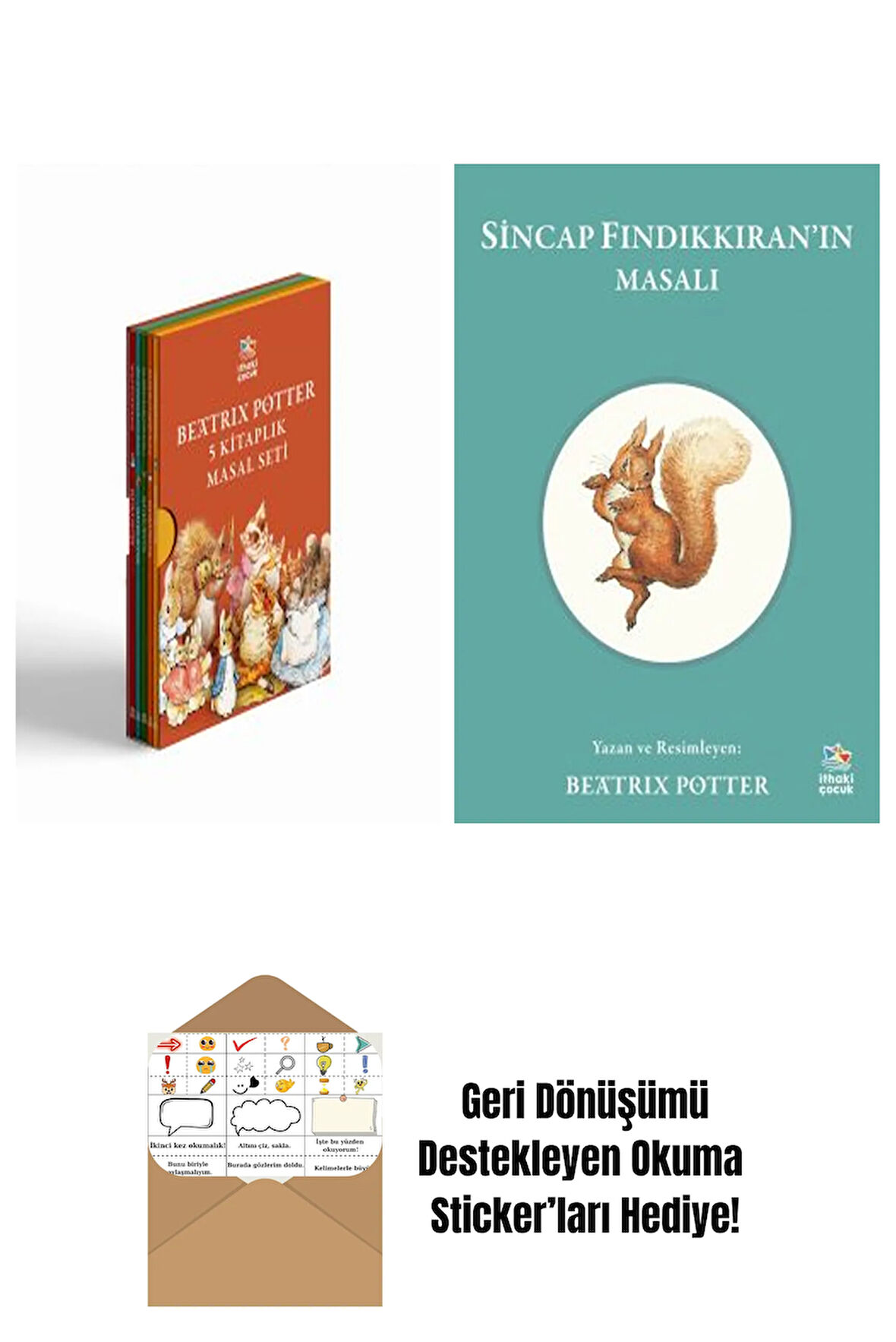 Beatrix Potter 5 Kitaplık Masal Seti + Sincap Fındıkkıran’ın Masalı