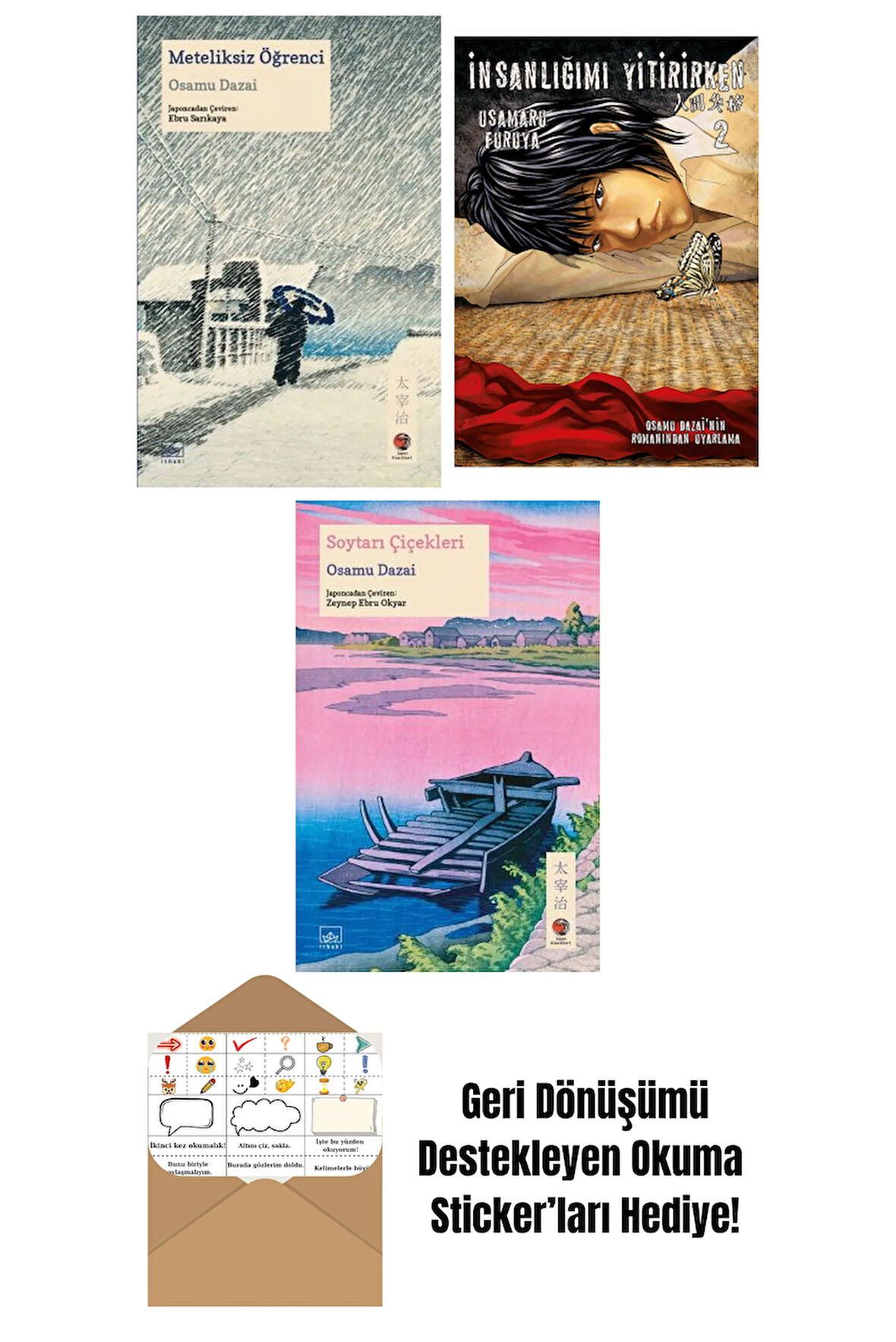 Meteliksiz Öğrenci + İnsanlığımı Yitirirken Cilt 2 + Soytarı Çiçekleri