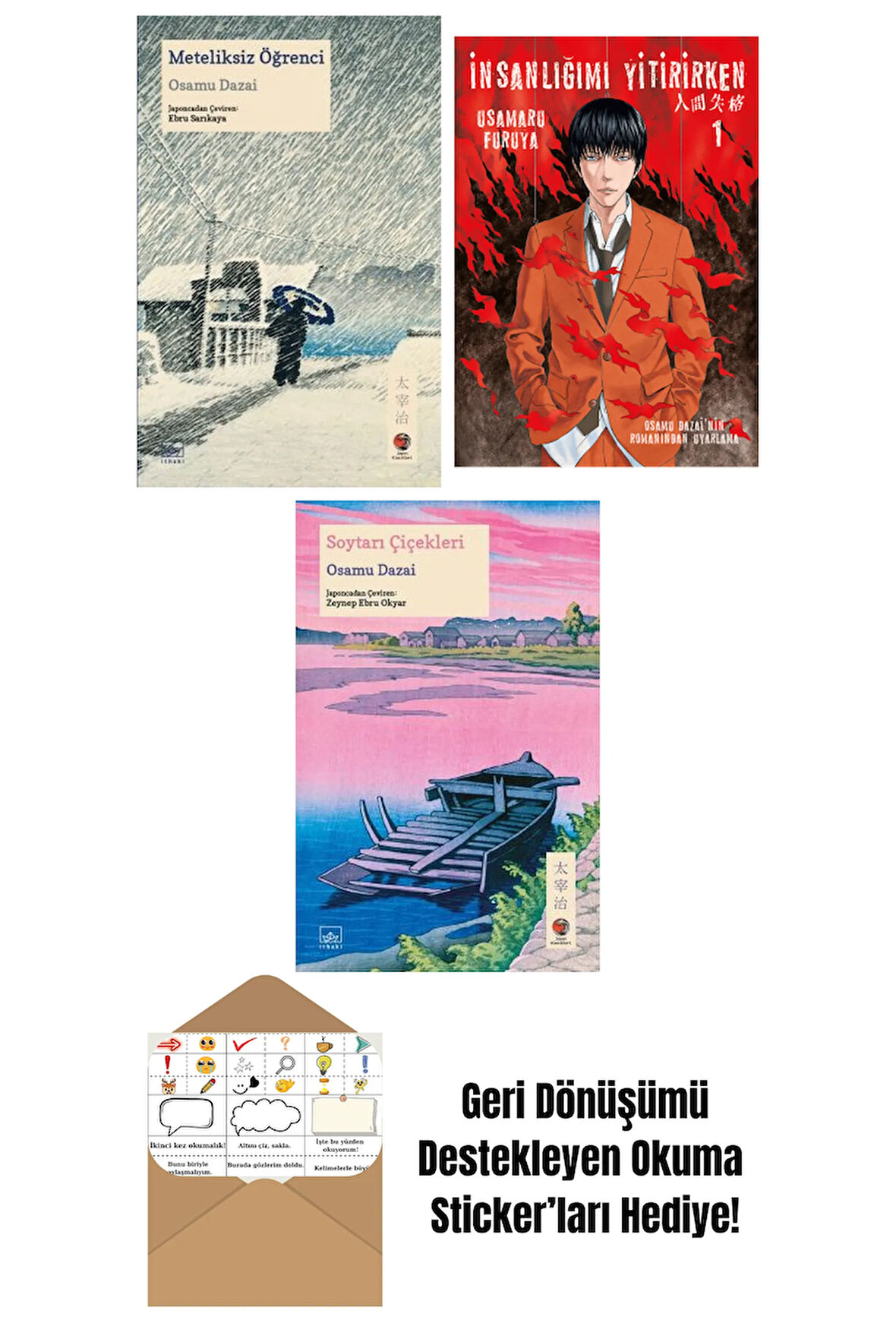 Meteliksiz Öğrenci + İnsanlığımı Yitirirken Cilt 1 + Soytarı Çiçekleri