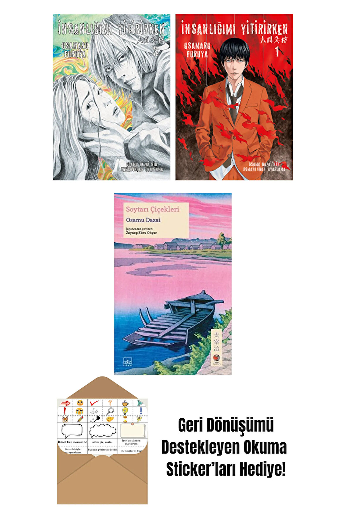 İnsanlığımı Yitirirken Cilt 3 + İnsanlığımı Yitirirken Cilt 1 + Soytarı Çiçekleri