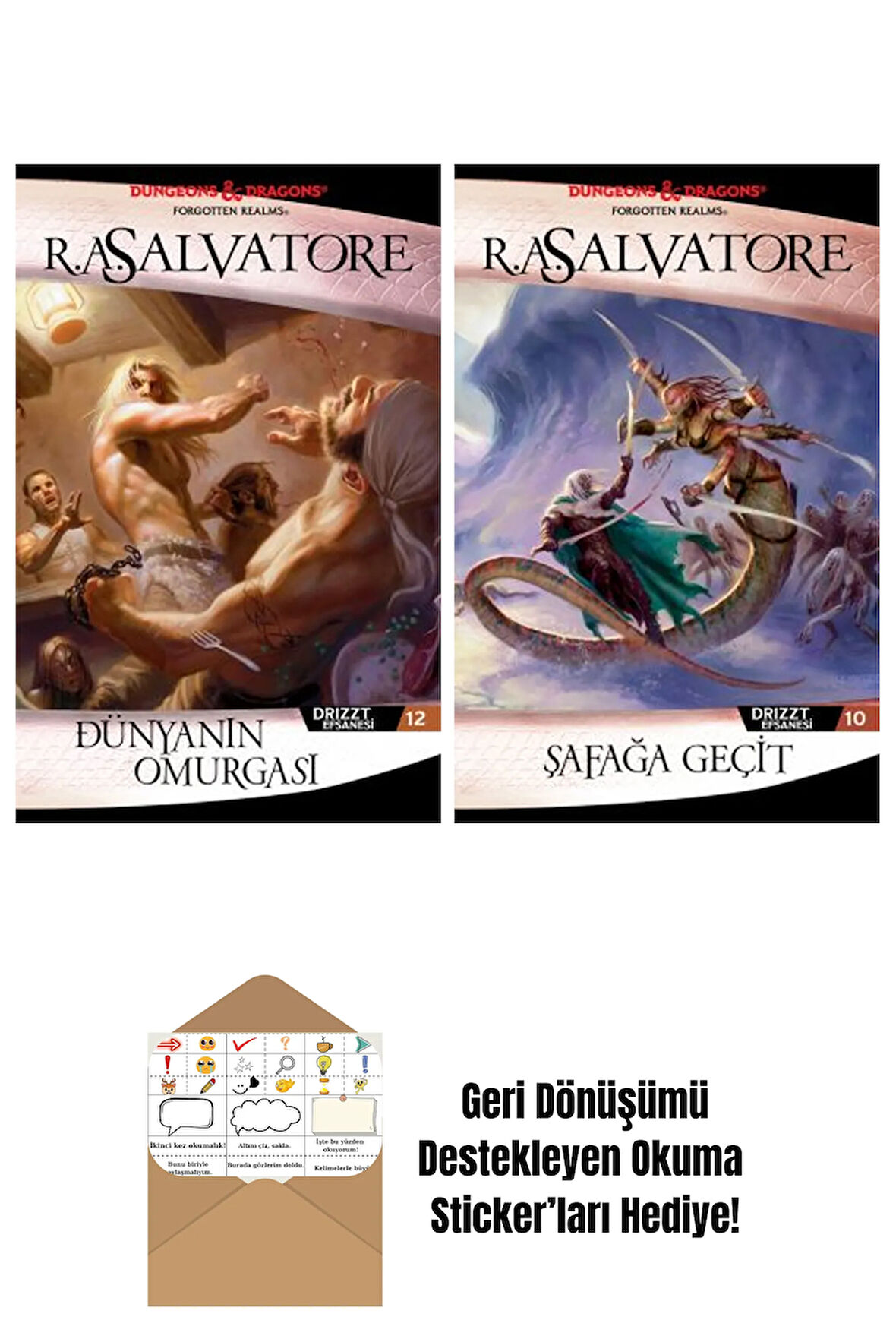 Dünyanın Omurgası – Drizzt Efsanesi 12. Kitap + Şafağa Geçit – Drizzt Efsanesi 10. Kitap