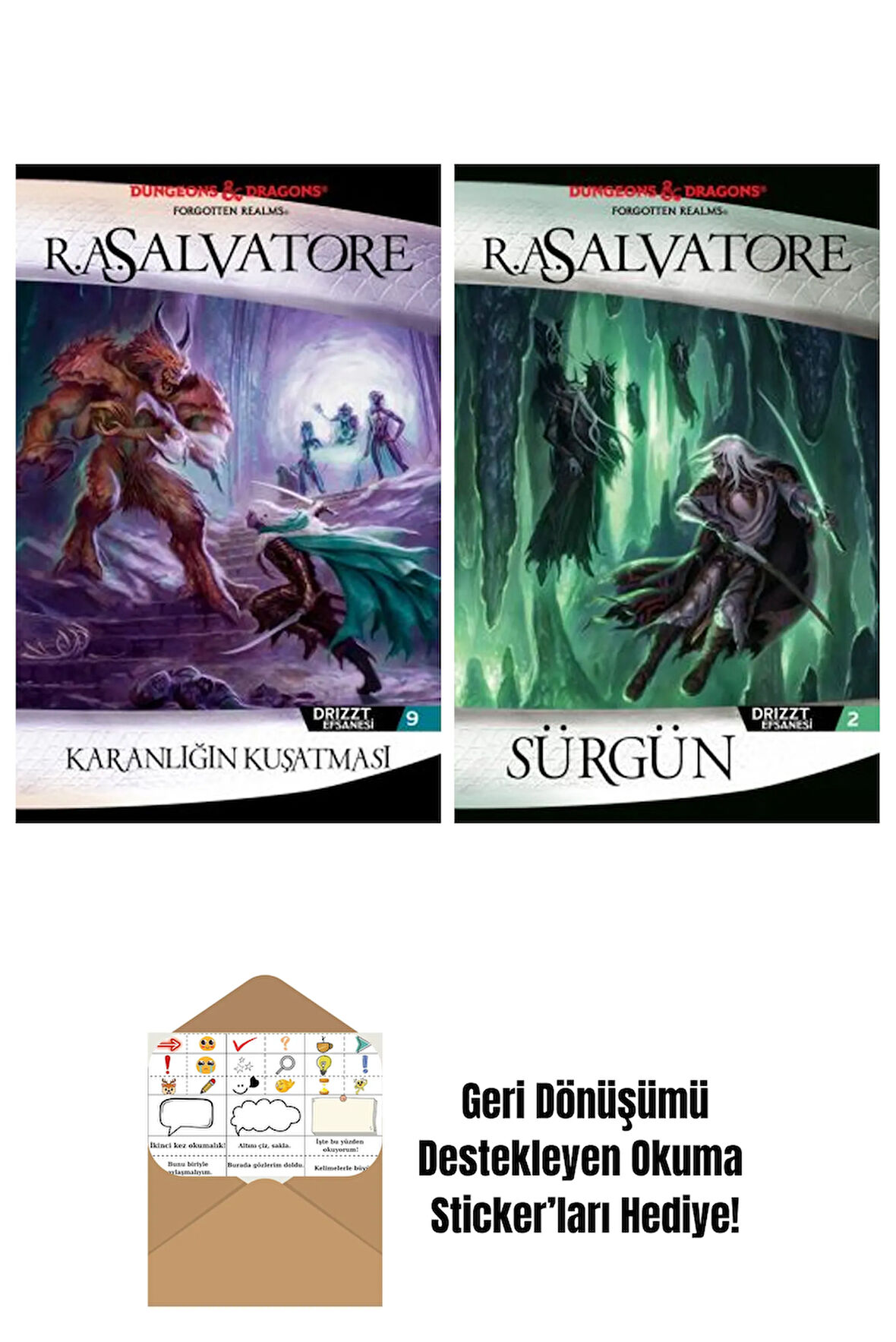 Karanlığın Kuşatması – Drizzt Efsanesi 9. Kitap + Sürgün – Drizzt Efsanesi 2. Kitap