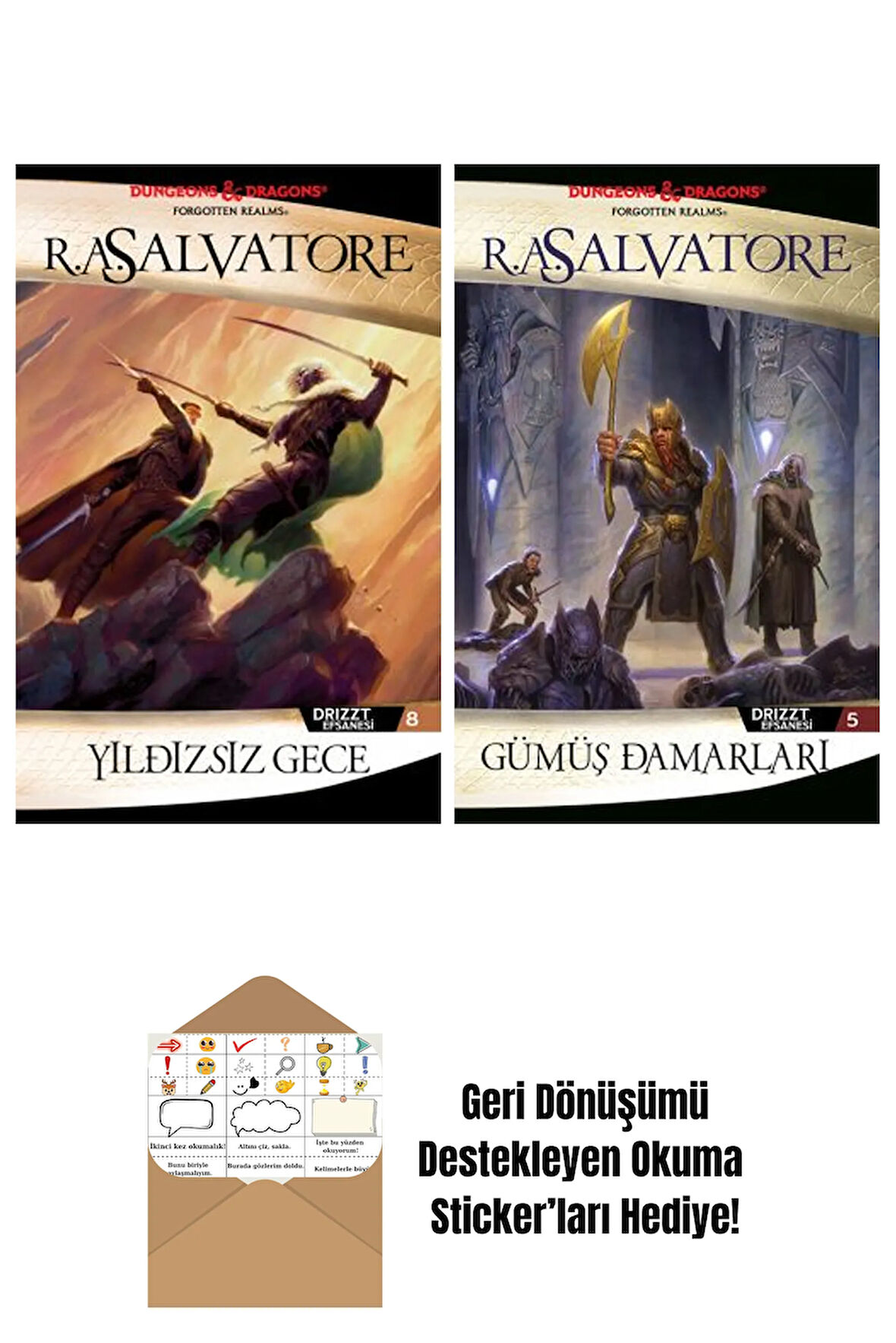 Yıldızsız Gece – Drizzt Efsanesi 8. Kitap + Gümüş Damarları – Drizzt Efsanesi 5. Kitap