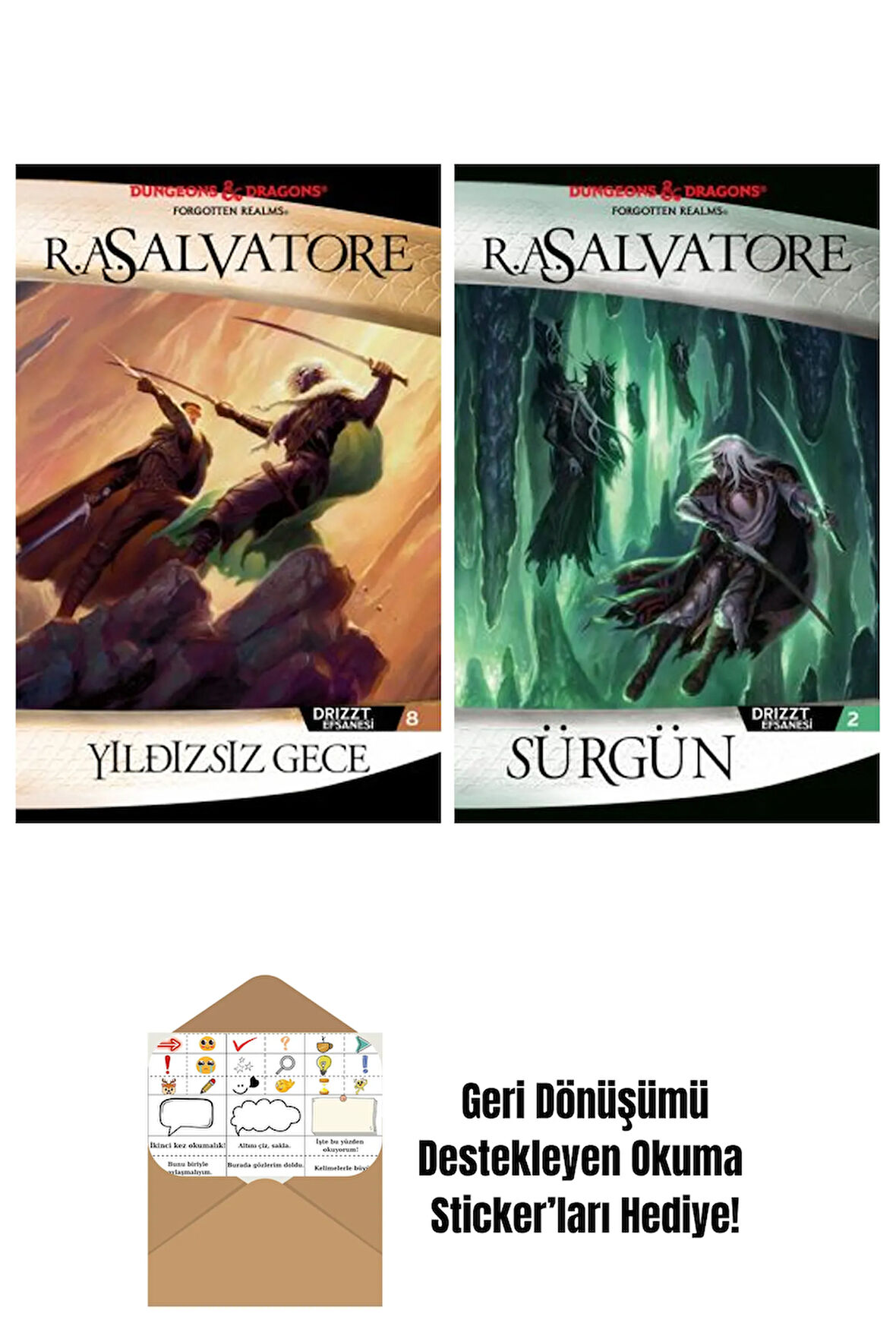 Yıldızsız Gece – Drizzt Efsanesi 8. Kitap + Sürgün – Drizzt Efsanesi 2. Kitap