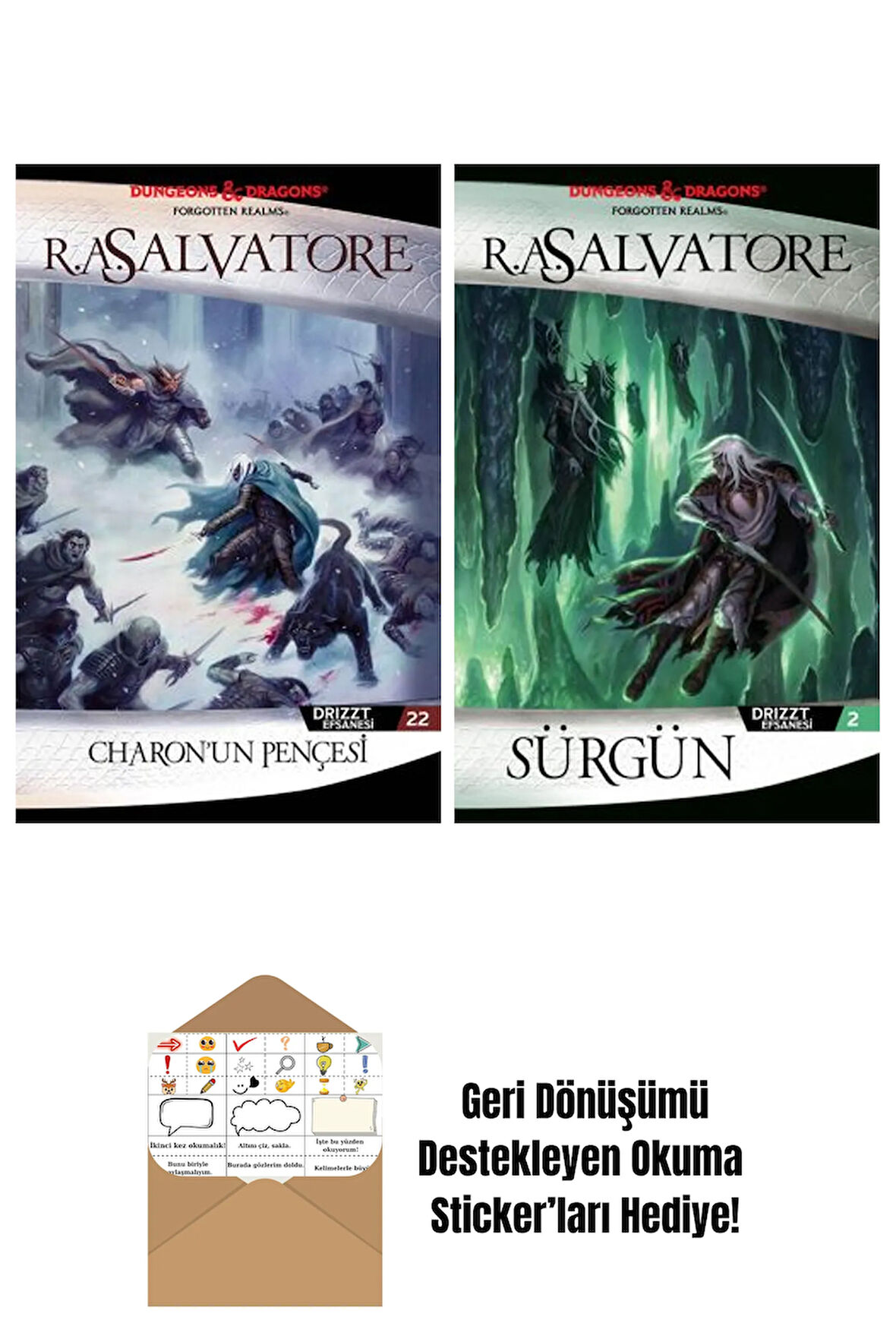 Charon’un Pençesi – Drizzt Efsanesi 22. Kitap + Sürgün – Drizzt Efsanesi 2. Kitap