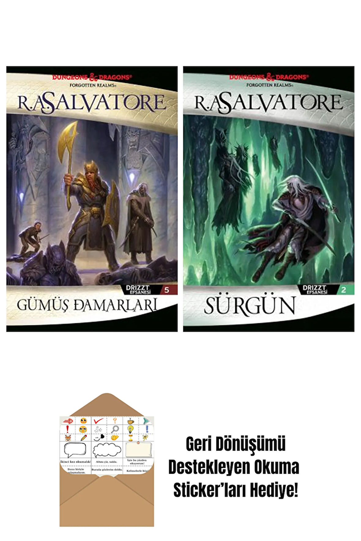 Gümüş Damarları – Drizzt Efsanesi 5. Kitap + Sürgün – Drizzt Efsanesi 2. Kitap
