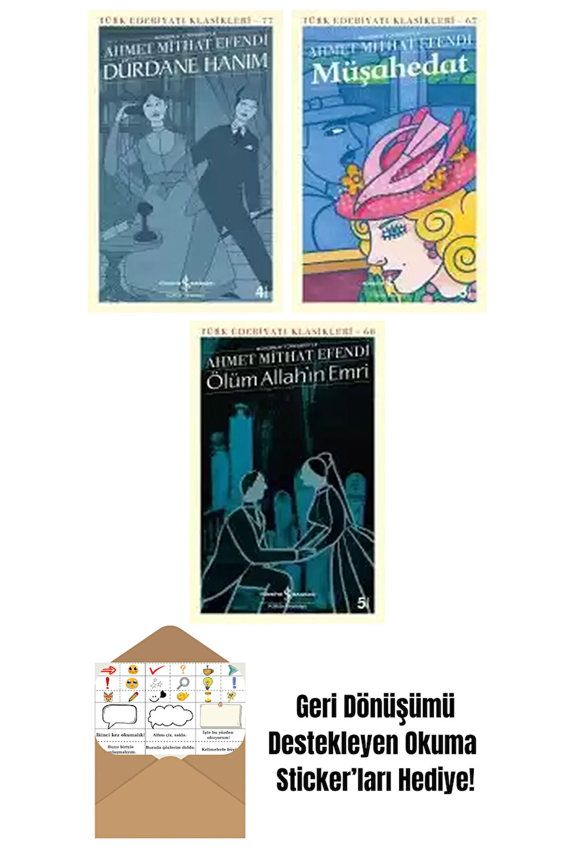 Ahmet Mithat Efendi 3 Kitap Seti + Okuma Sticker'ları