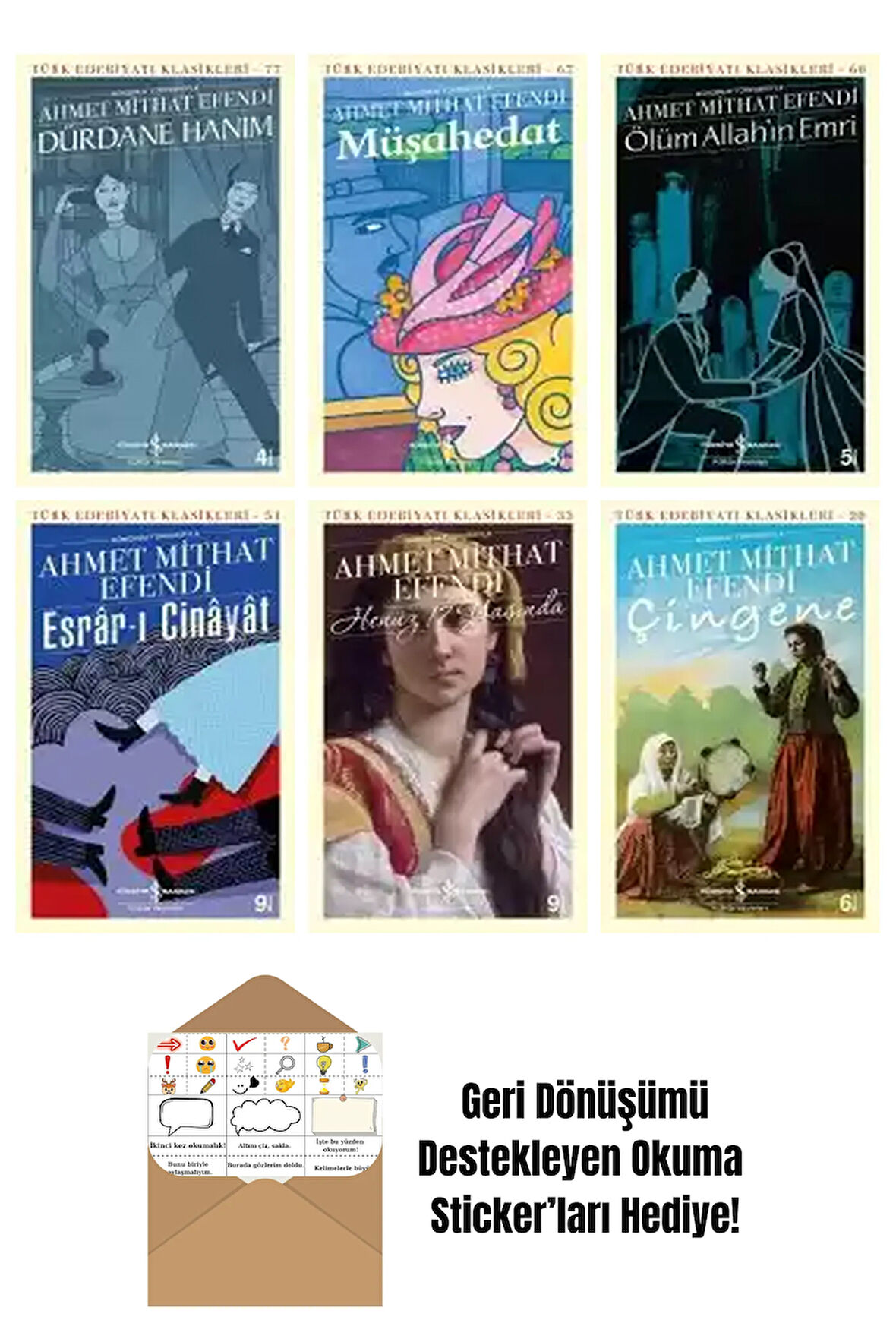 Ahmet Mithat Efendi 6 Kitap Seti + Okuma Sticker'ları