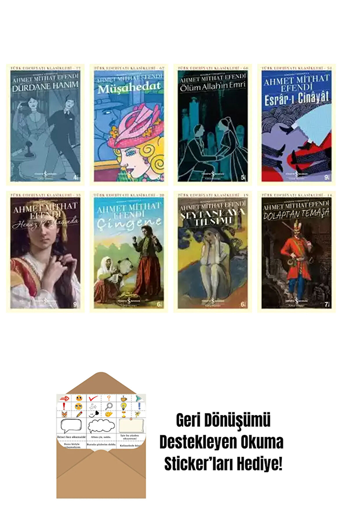 Ahmet Mithat Efendi 8 Kitap Seti + Okuma Sticker'ları