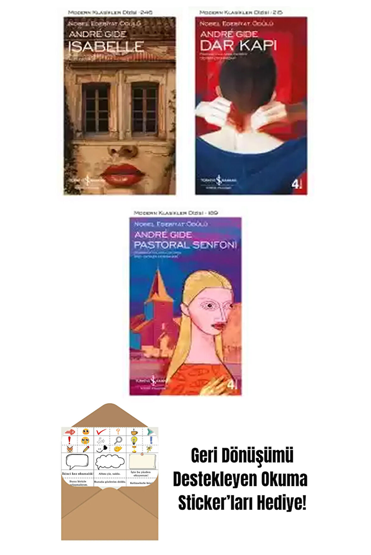 André Gide 3 Kitap Seti + Okuma Sticker'ları
