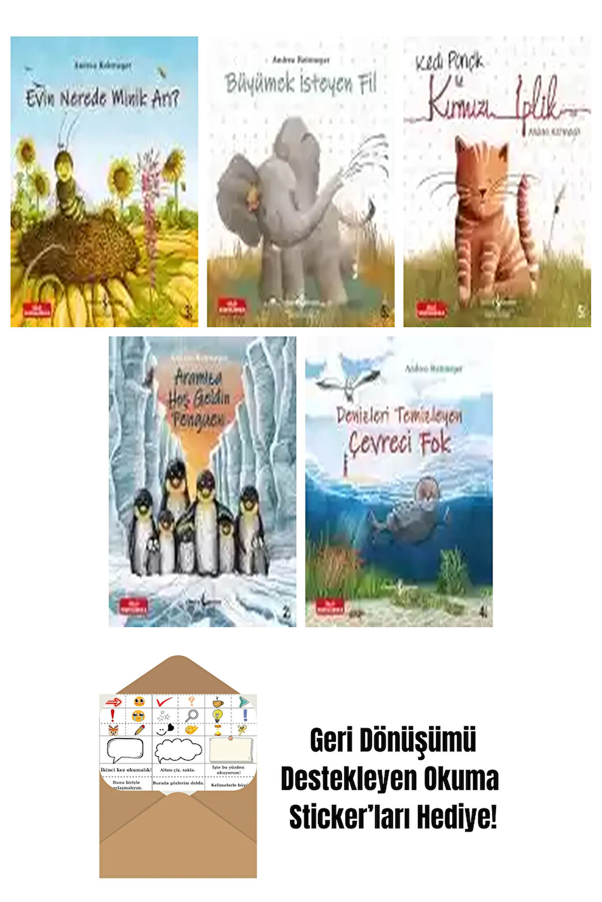 Andrea Reitmeyer 5 Kitap Seti + Okuma Sticker'ları