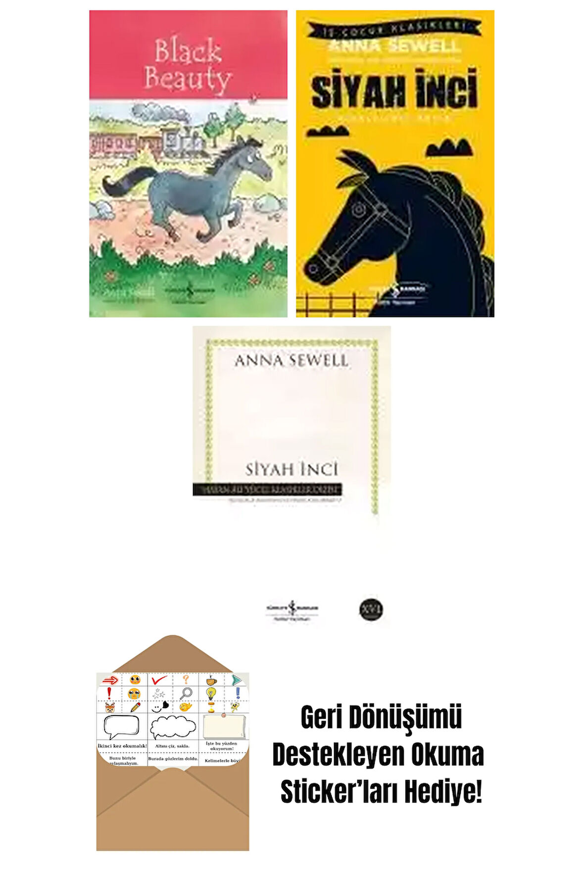 Anna Sewell 3 Kitap Seti + Okuma Sticker'ları