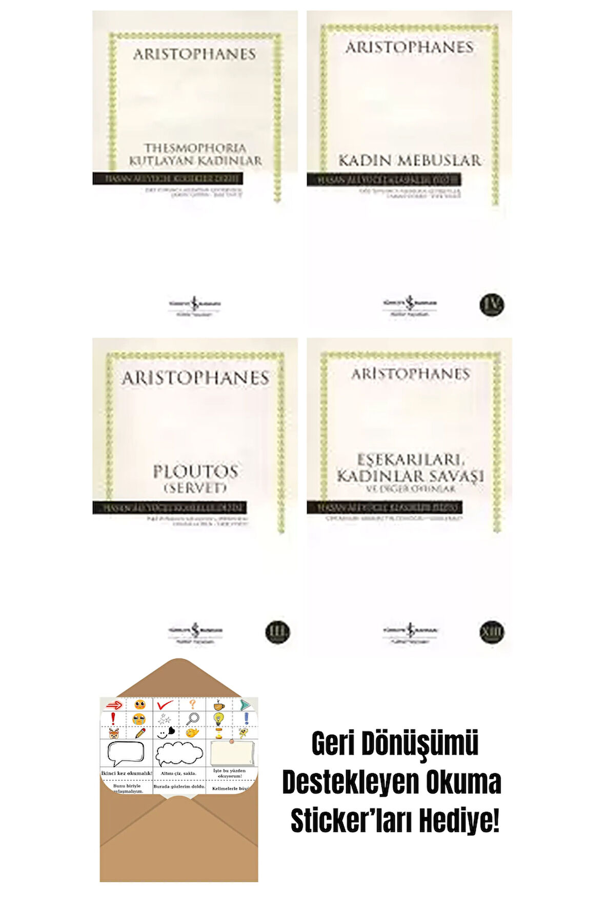 Aristophanes 4 Kitap Seti + Okuma Sticker'ları