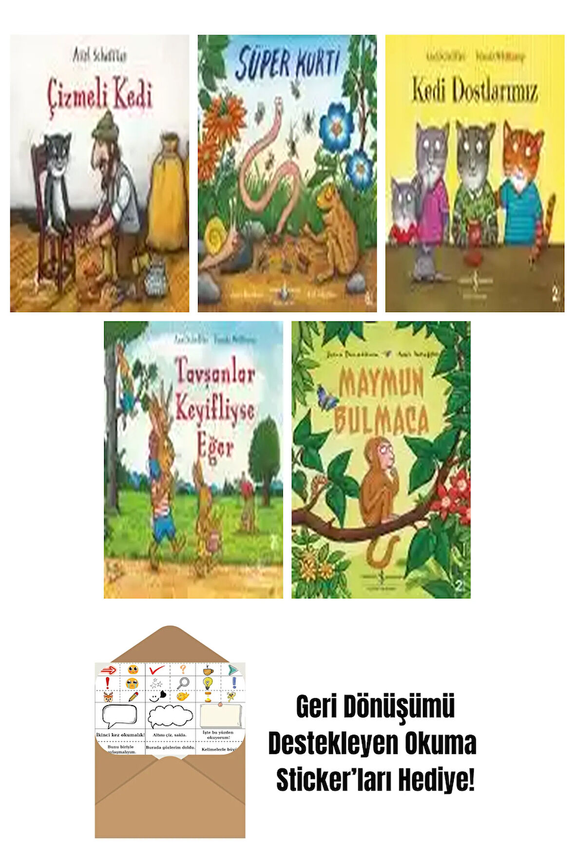 Axel Scheffler 5 Kitap Seti + Okuma Sticker'ları