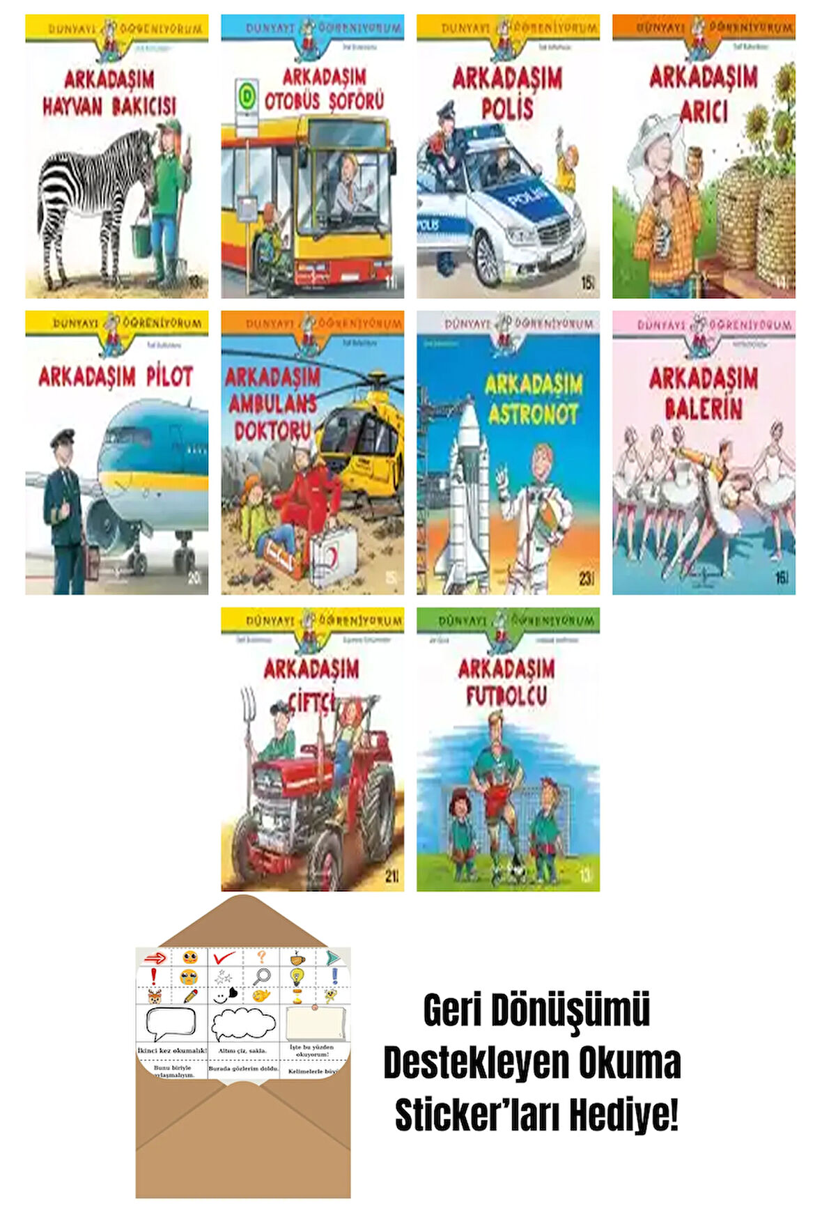 Ayça Sabuncuoğlu 10 Kitap Seti + Okuma Sticker'ları