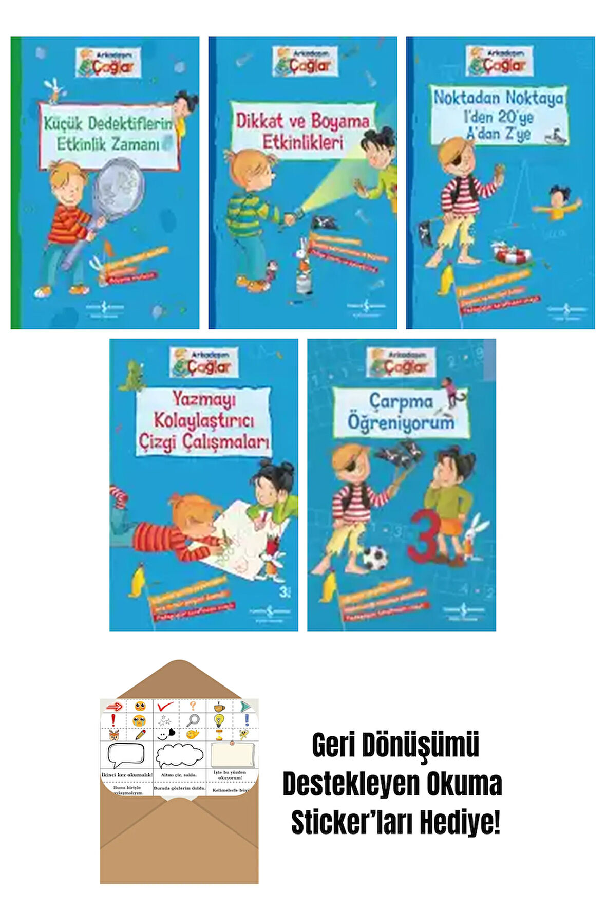 Brigitte Paul 5 Kitap Seti + Okuma Sticker'ları