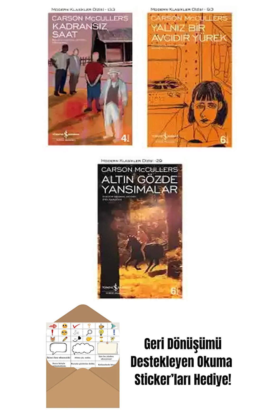 Carson McCullers 3 Kitap Seti + Okuma Sticker'ları