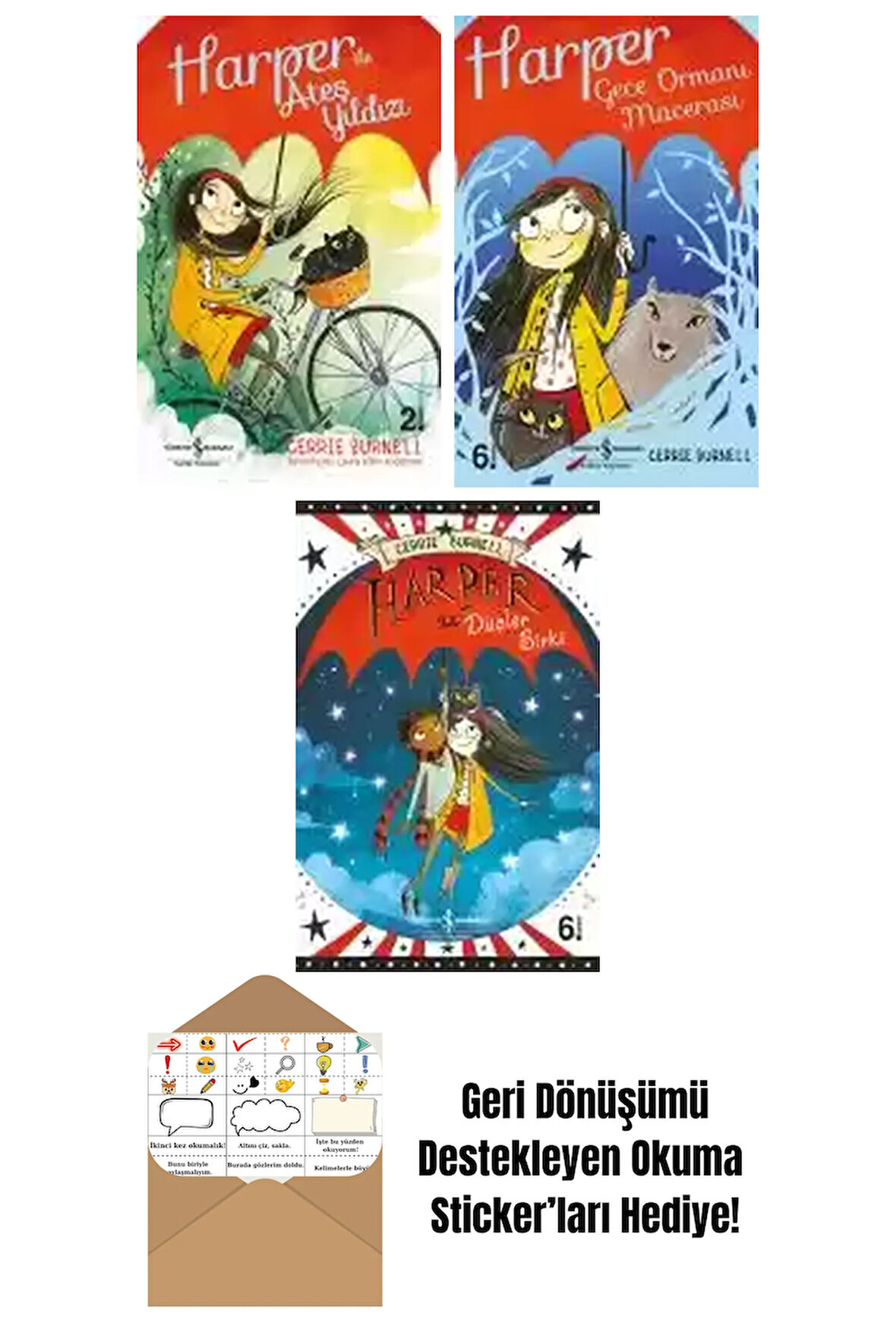 Cerrie Burnell 3 Kitap Seti + Okuma Sticker'ları