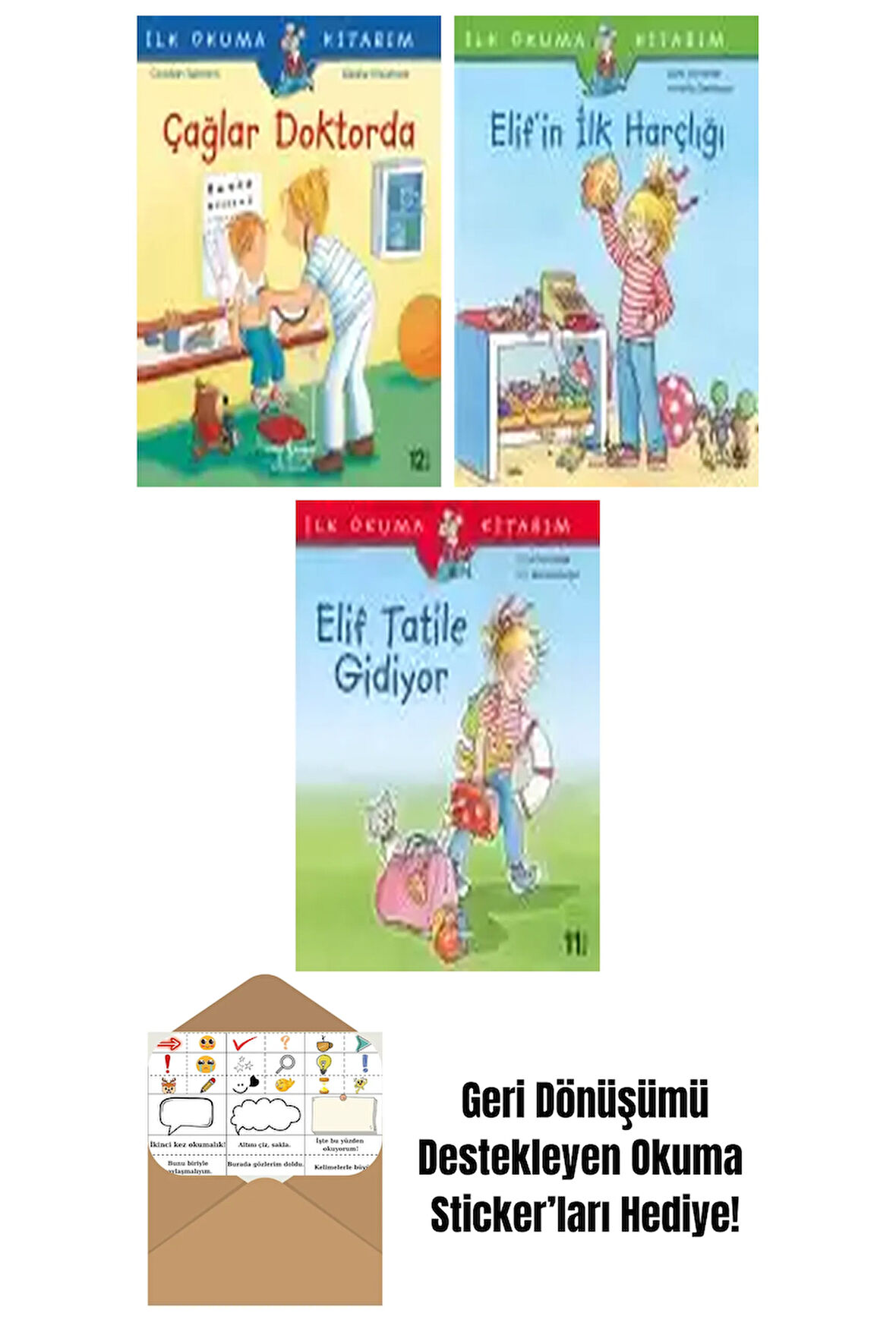 E. Gözde Dönmez 3 Kitap Seti + Okuma Sticker'ları