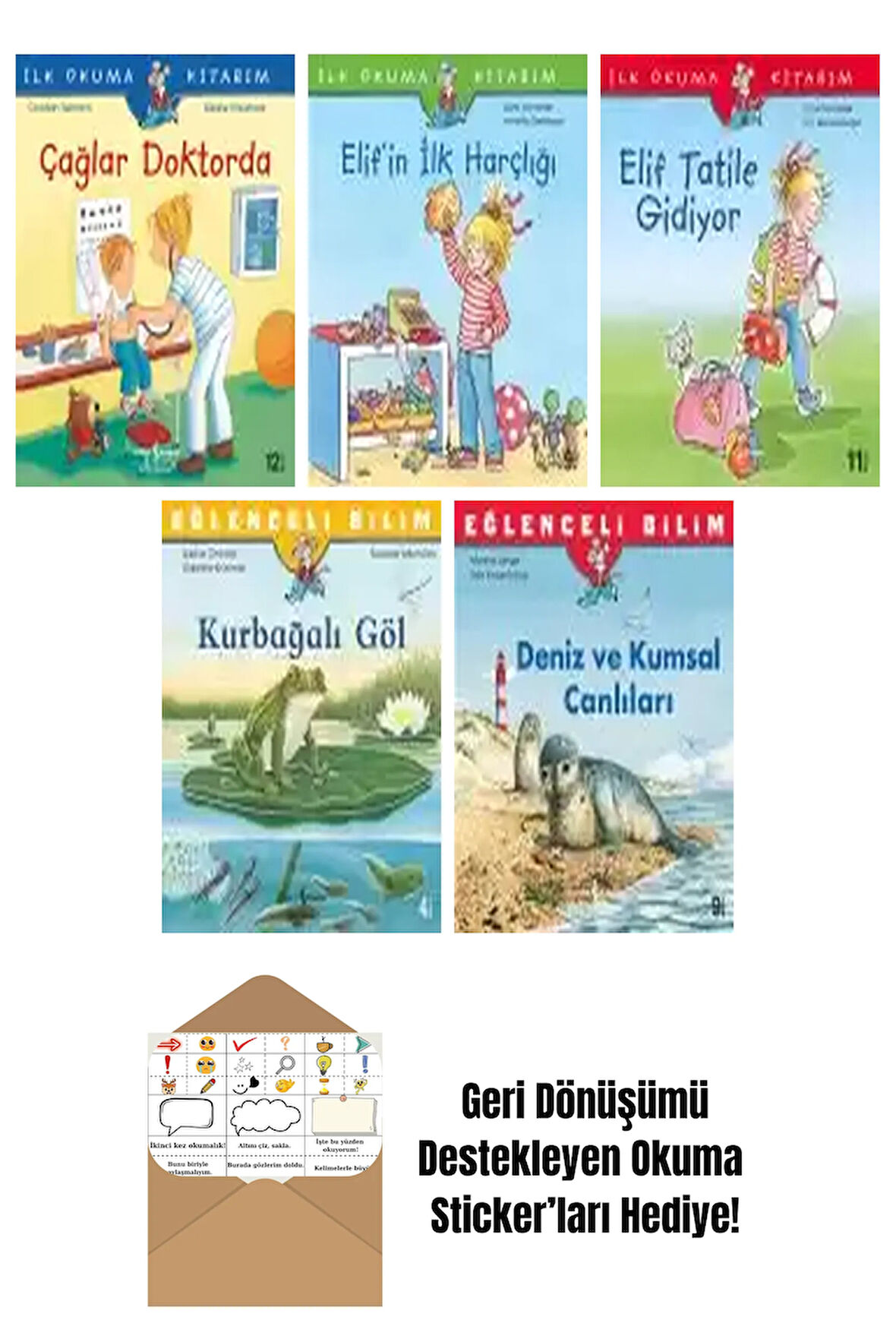 E. Gözde Dönmez 5 Kitap Seti + Okuma Sticker'ları