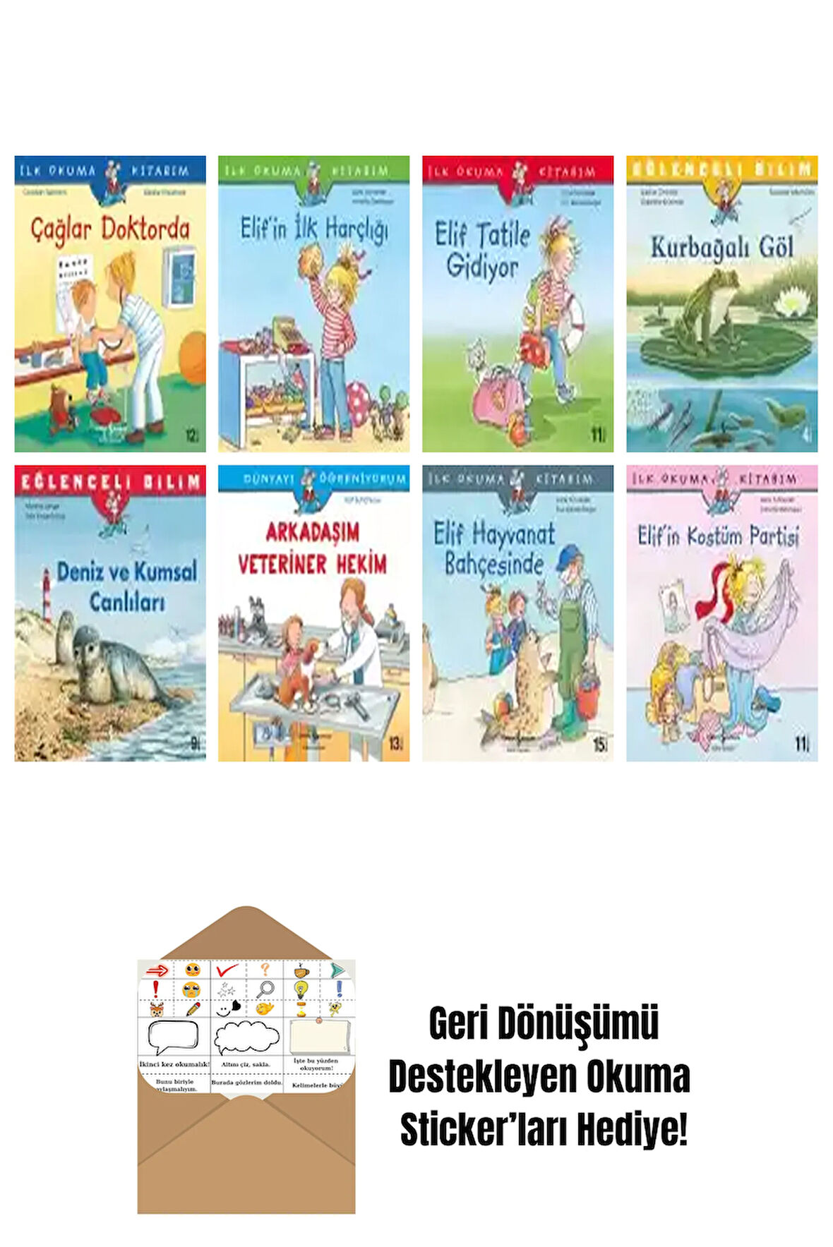 E. Gözde Dönmez 8 Kitap Seti + Okuma Sticker'ları