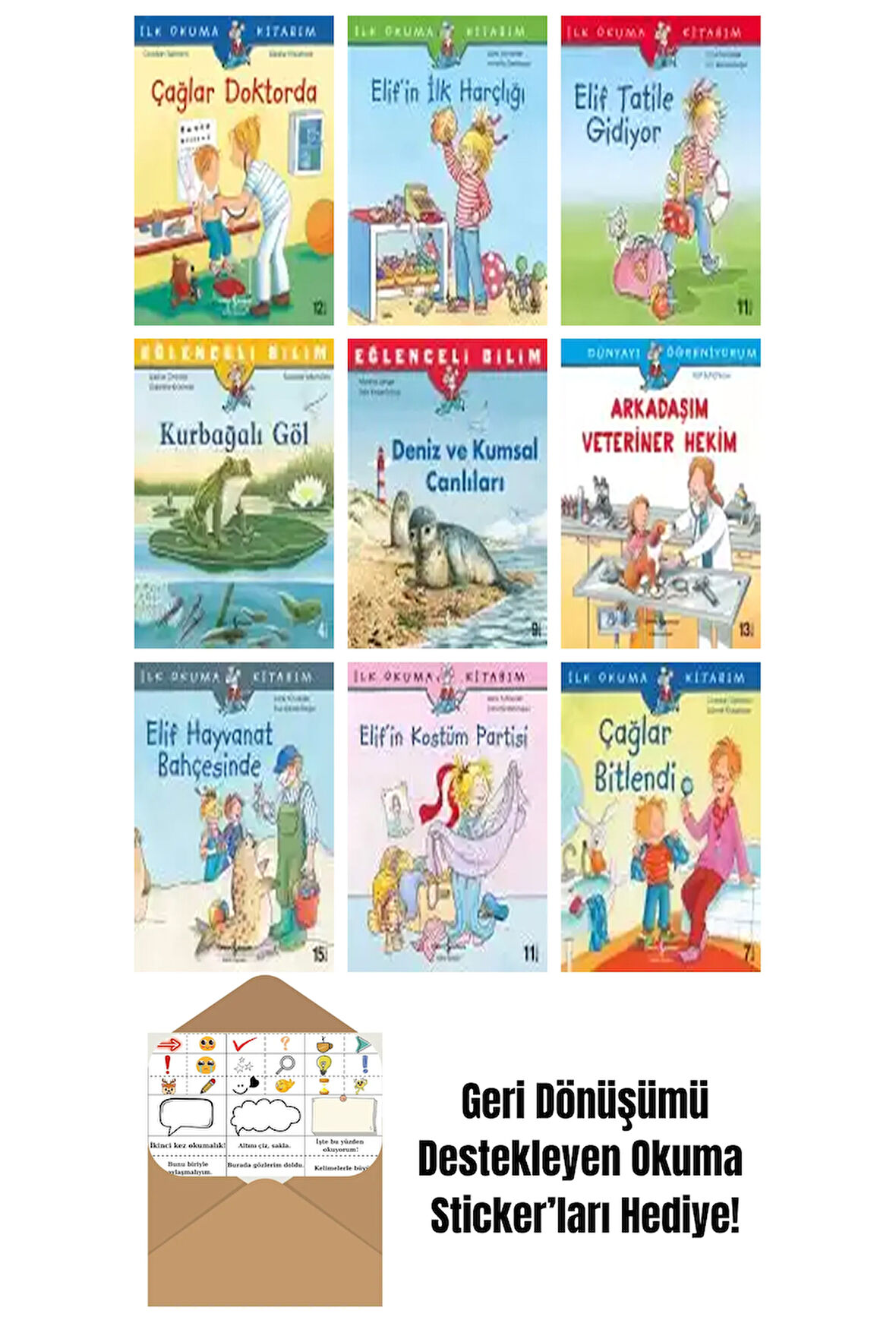 E. Gözde Dönmez 9 Kitap Seti + Okuma Sticker'ları
