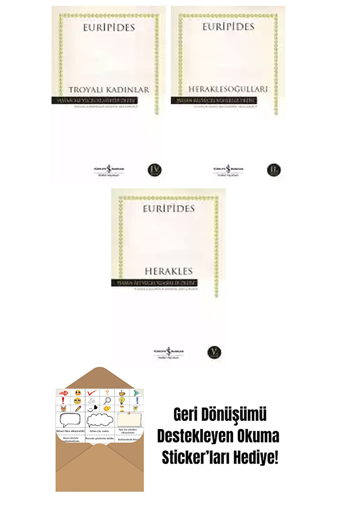 Euripides 3 Kitap Seti + Okuma Sticker'ları