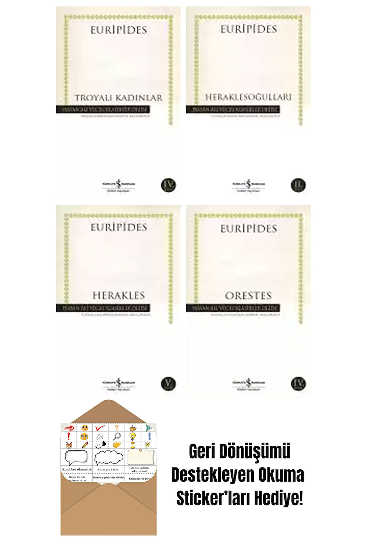 Euripides 4 Kitap Seti + Okuma Sticker'ları