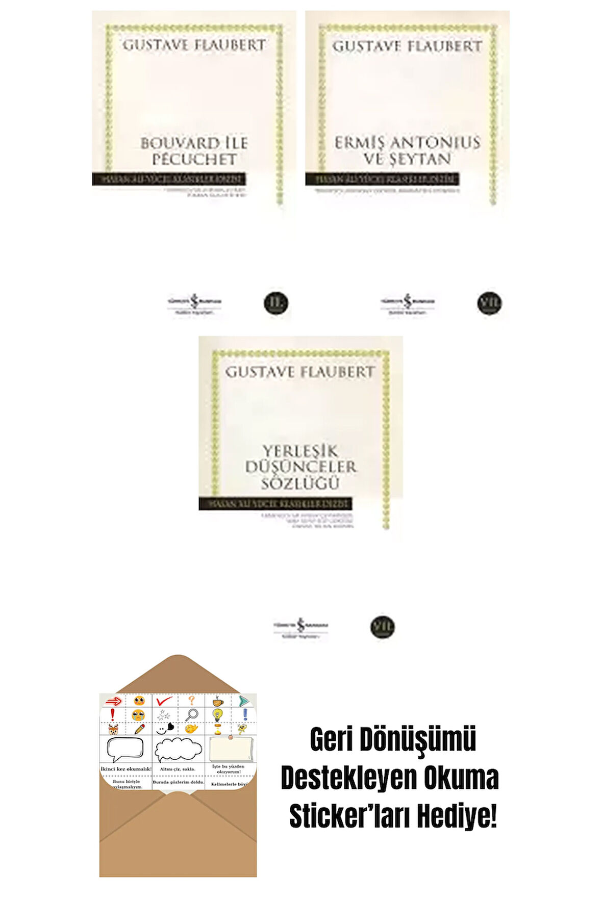 Gustave Flaubert 3 Kitap Seti + Okuma Sticker'ları