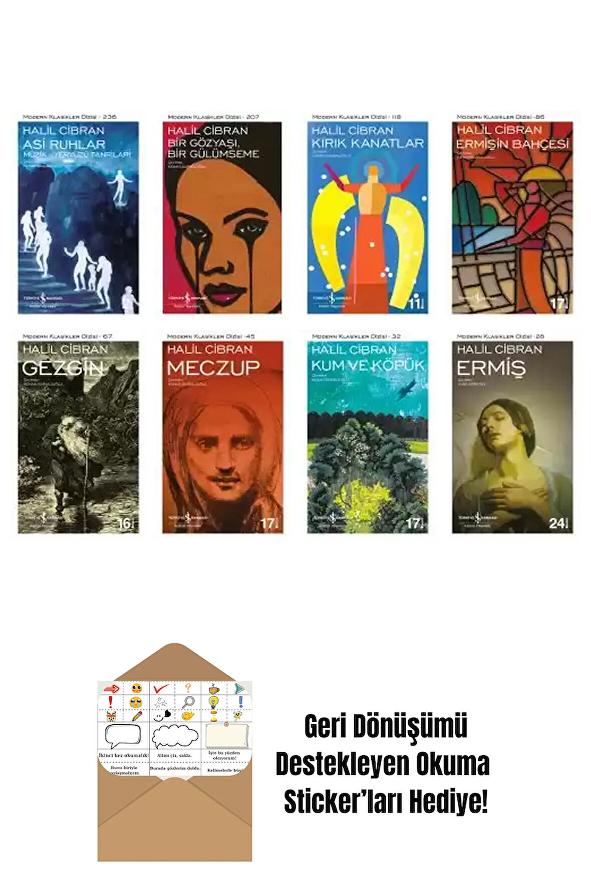 Halil Cibran 8 Kitap Seti + Okuma Sticker'ları