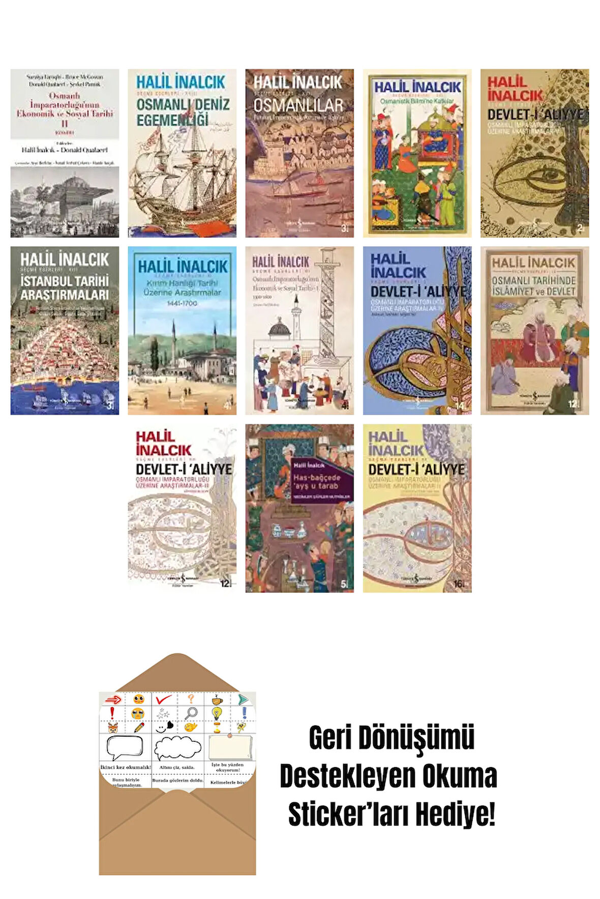 Halil İnalcık 13 Kitap Seti + Okuma Sticker'ları