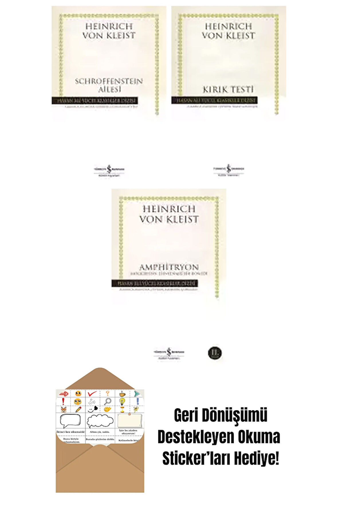 Heinrich von Kleist 3 Kitap Seti + Okuma Sticker'ları