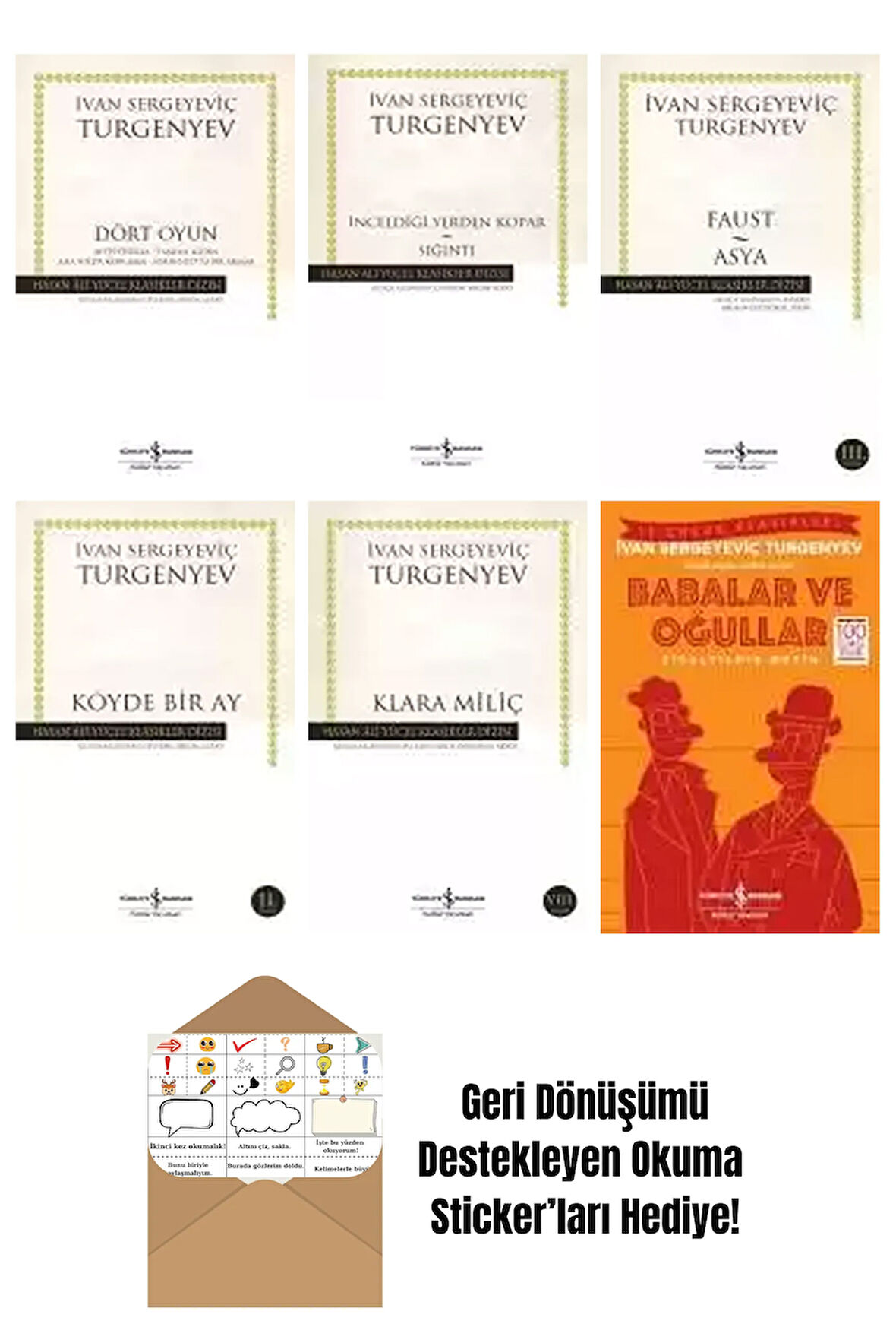 İvan Sergeyeviç Turgenyev 6 Kitap Seti + Okuma Sticker'ları
