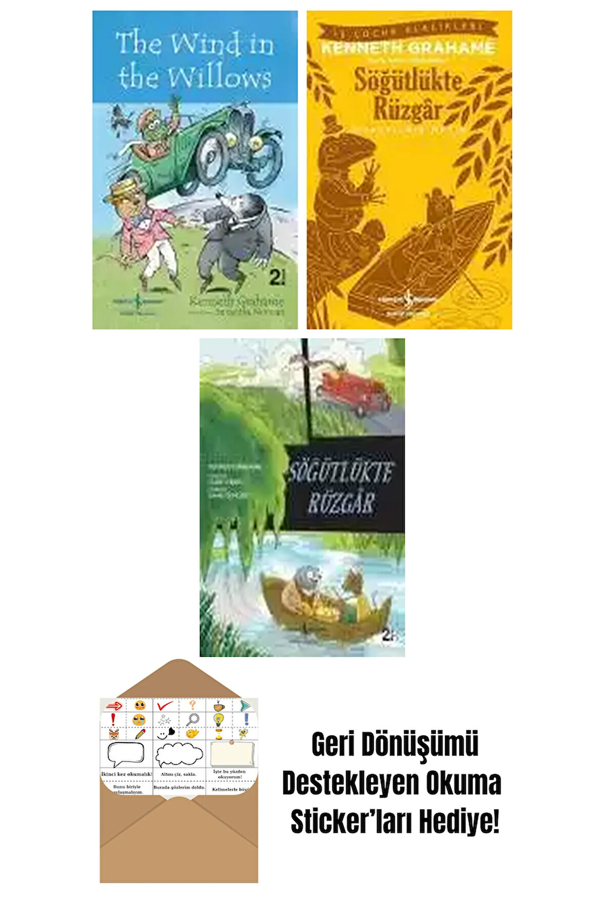 Kenneth Grahame 3 Kitap Seti + Okuma Sticker'ları