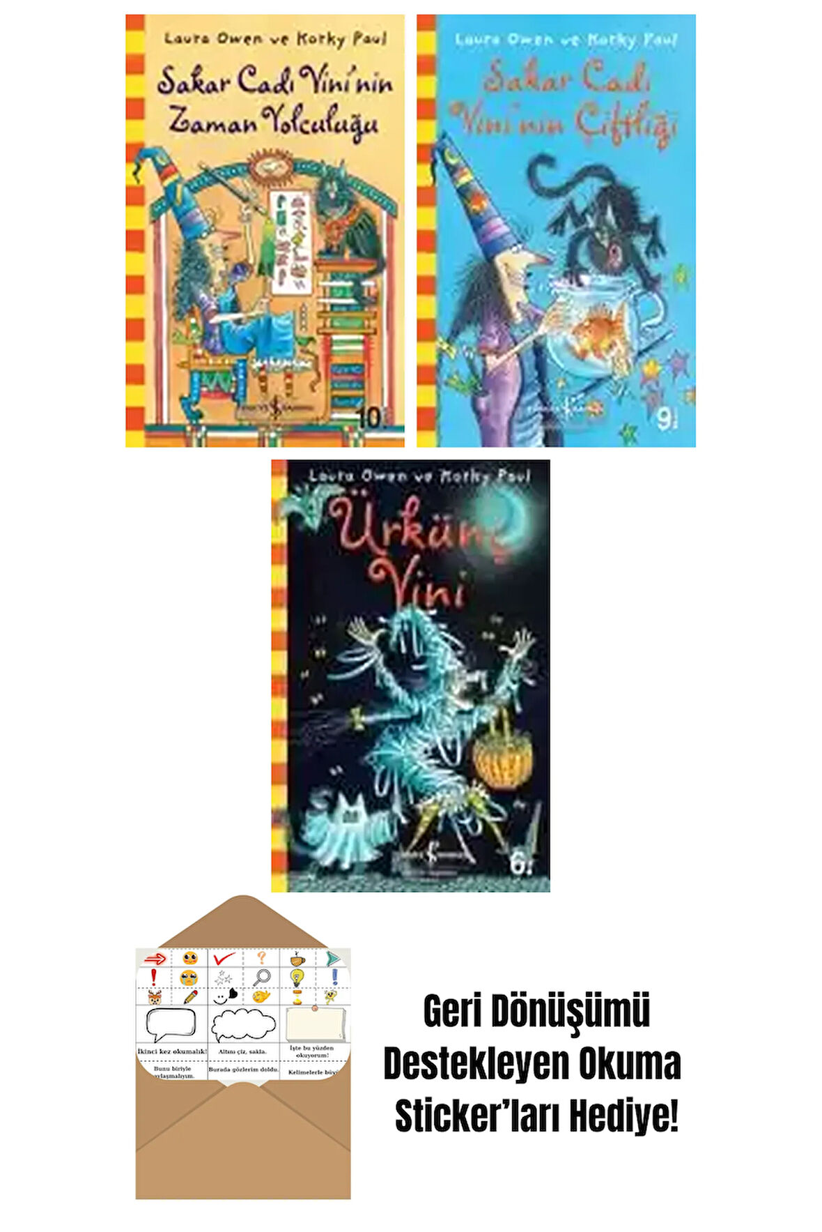 Korky Paul 3 Kitap Seti + Okuma Sticker'ları