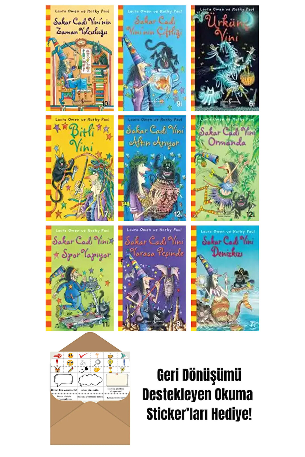 Korky Paul 9 Kitap Seti + Okuma Sticker'ları