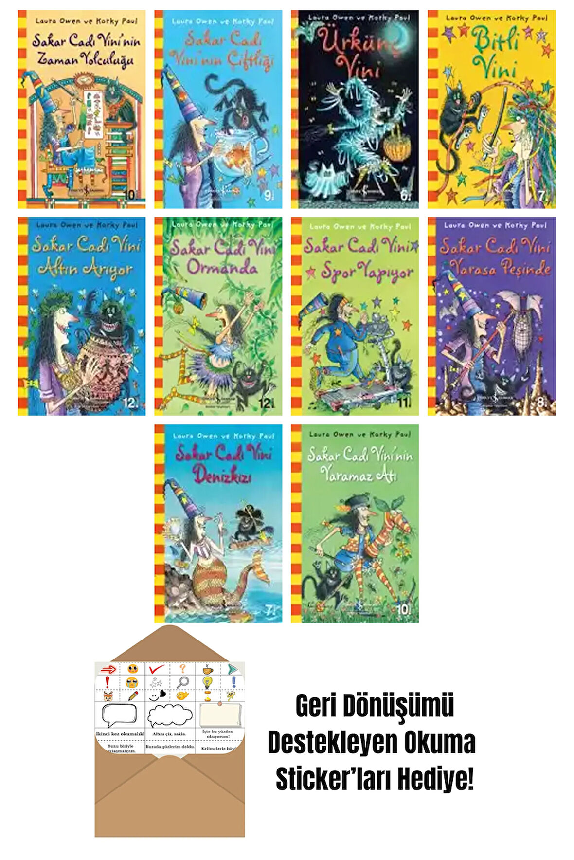 Korky Paul 10 Kitap Seti + Okuma Sticker'ları