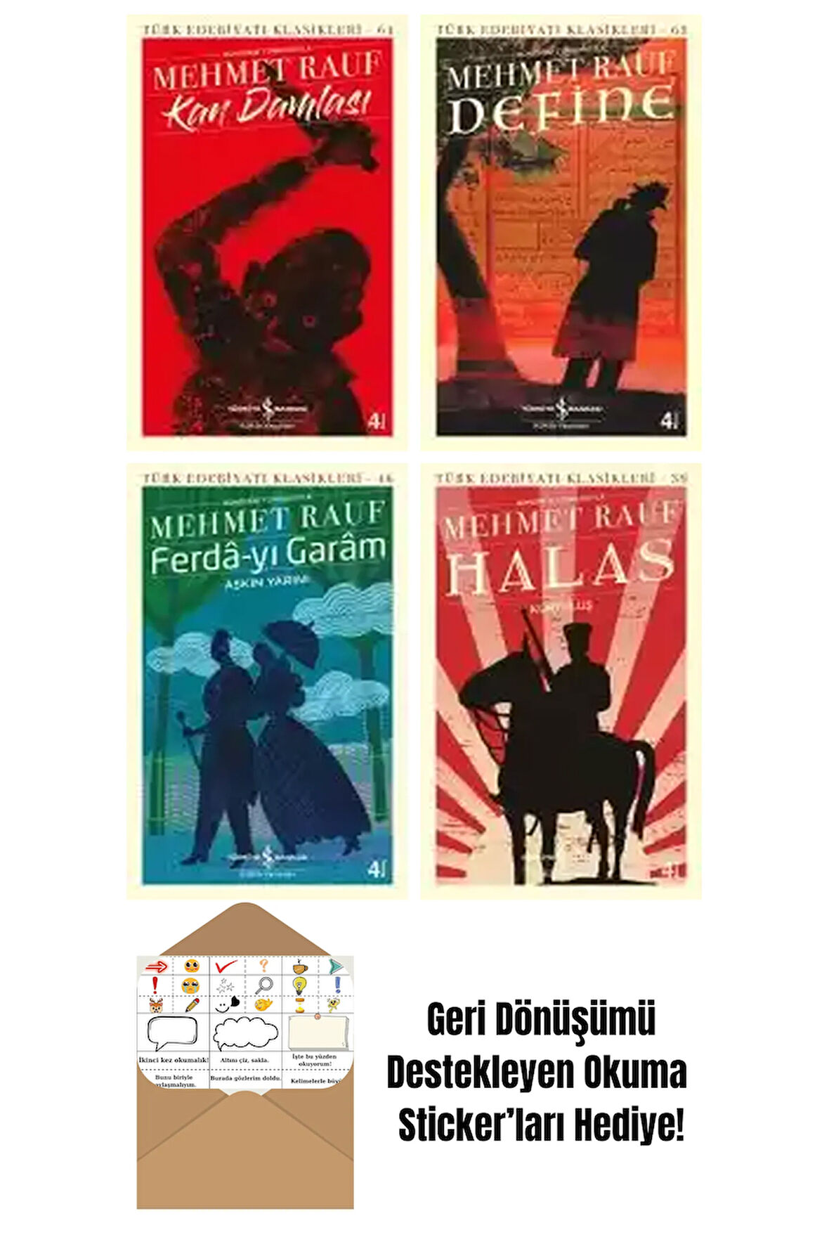 Mehmet Rauf 4 Kitap Seti + Okuma Sticker'ları